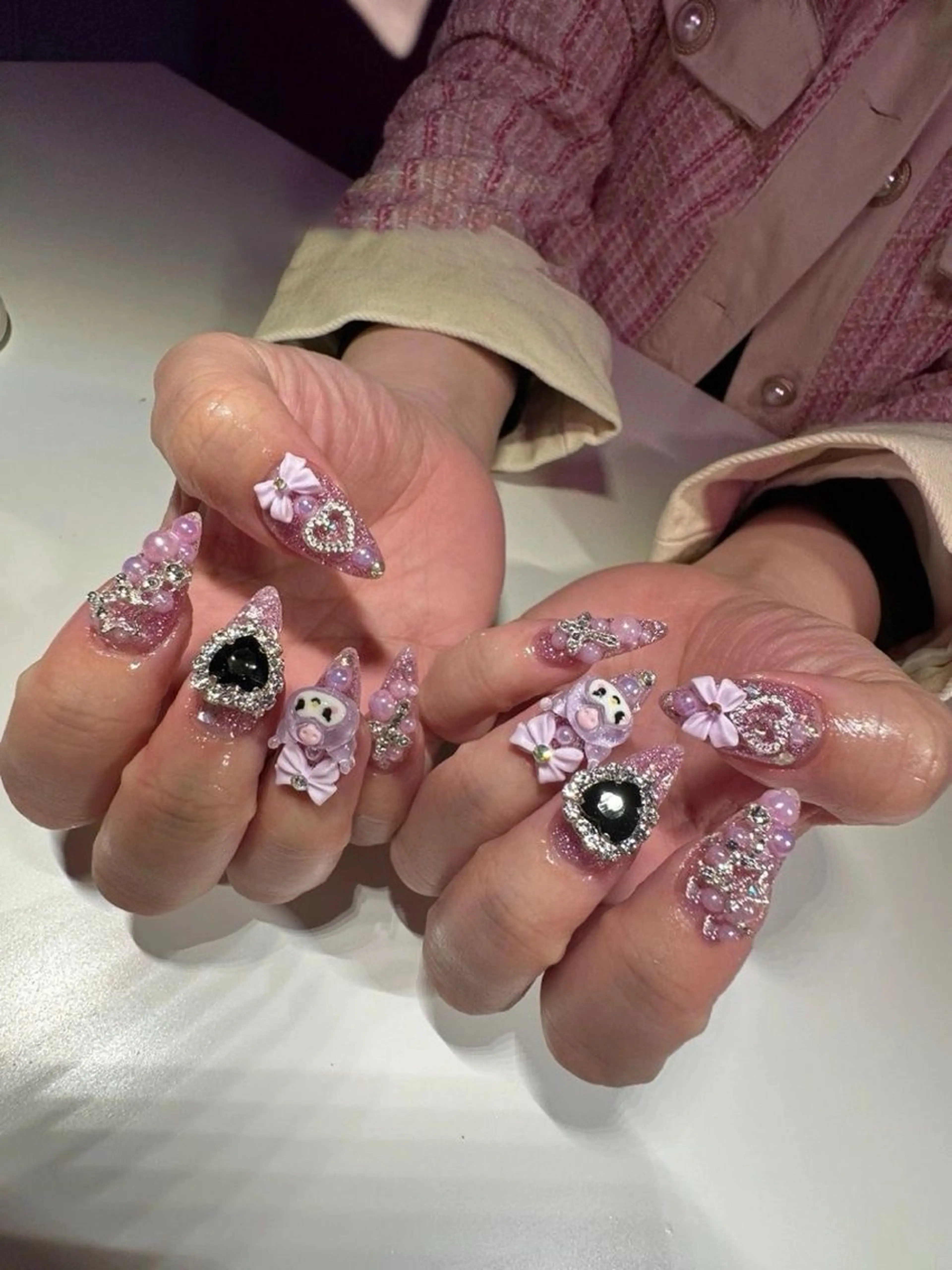 ネイル 長さ出し フレンチネイル グラデーション 卒業式 マグネットネイル ハンドネイル MIHANA NAILのネイルデザイン