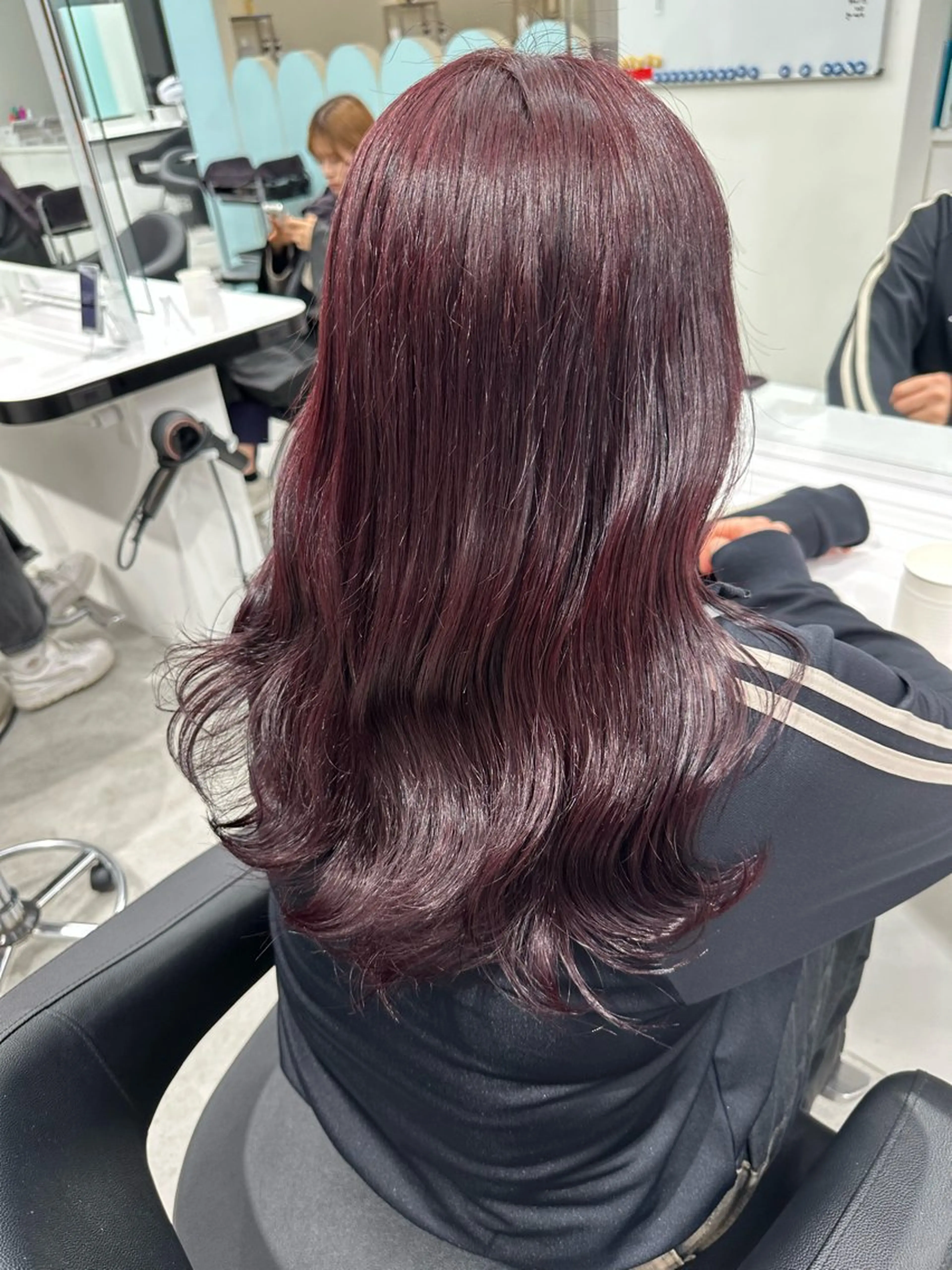 ロング カラー カット ヘアカラー 🍒ワイン系 ウルフカット🍒拓未のヘアスタイル