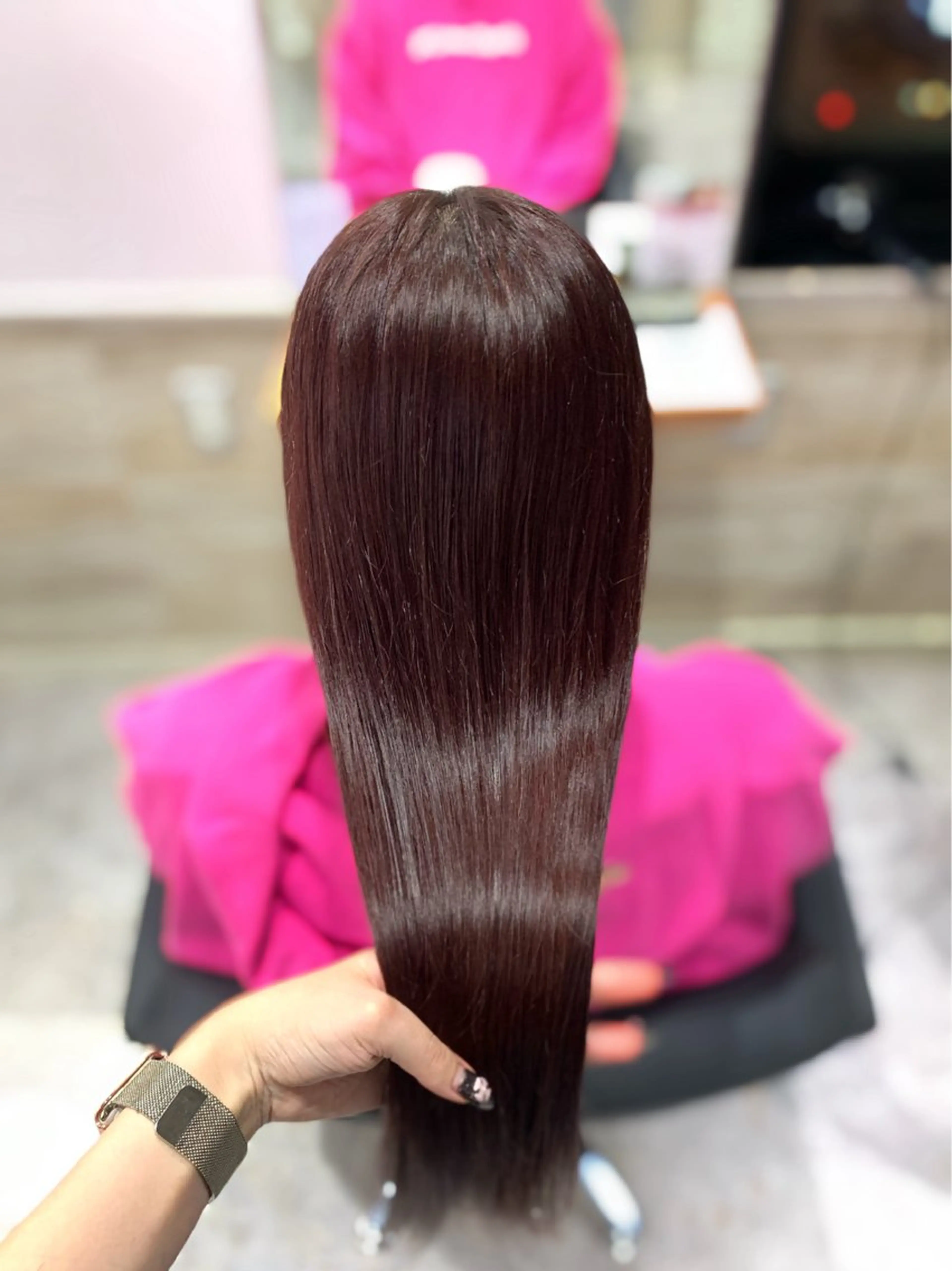 ロング カット ヘアカラー shes茶屋町アリサ 🎀顔周り×韓国風のヘアスタイル