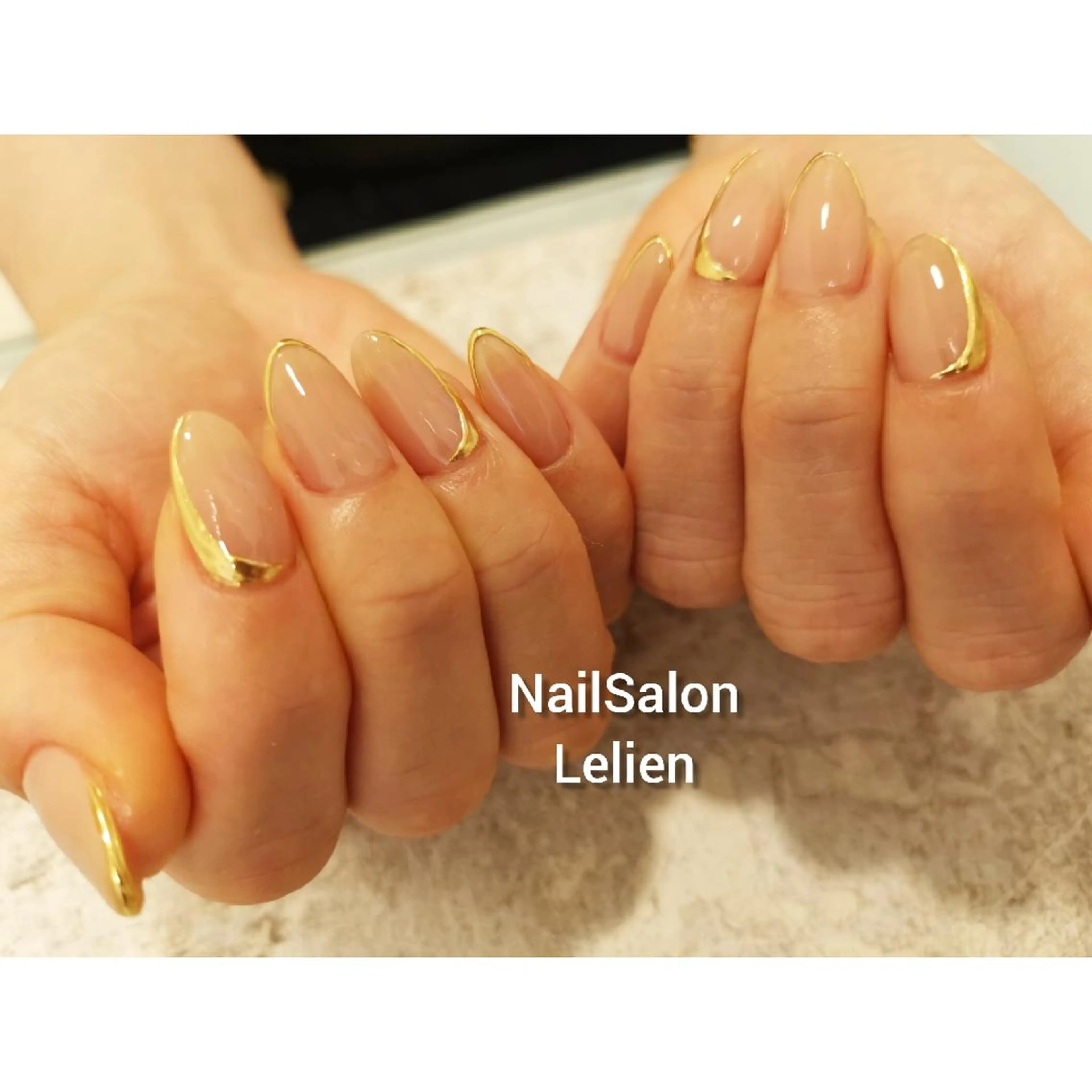 ネイル ゴールド ミラーネイル 人気エリア💖完全個室【ルリエ】所属・ネイルサロン Lelienルリエのネイルデザイン