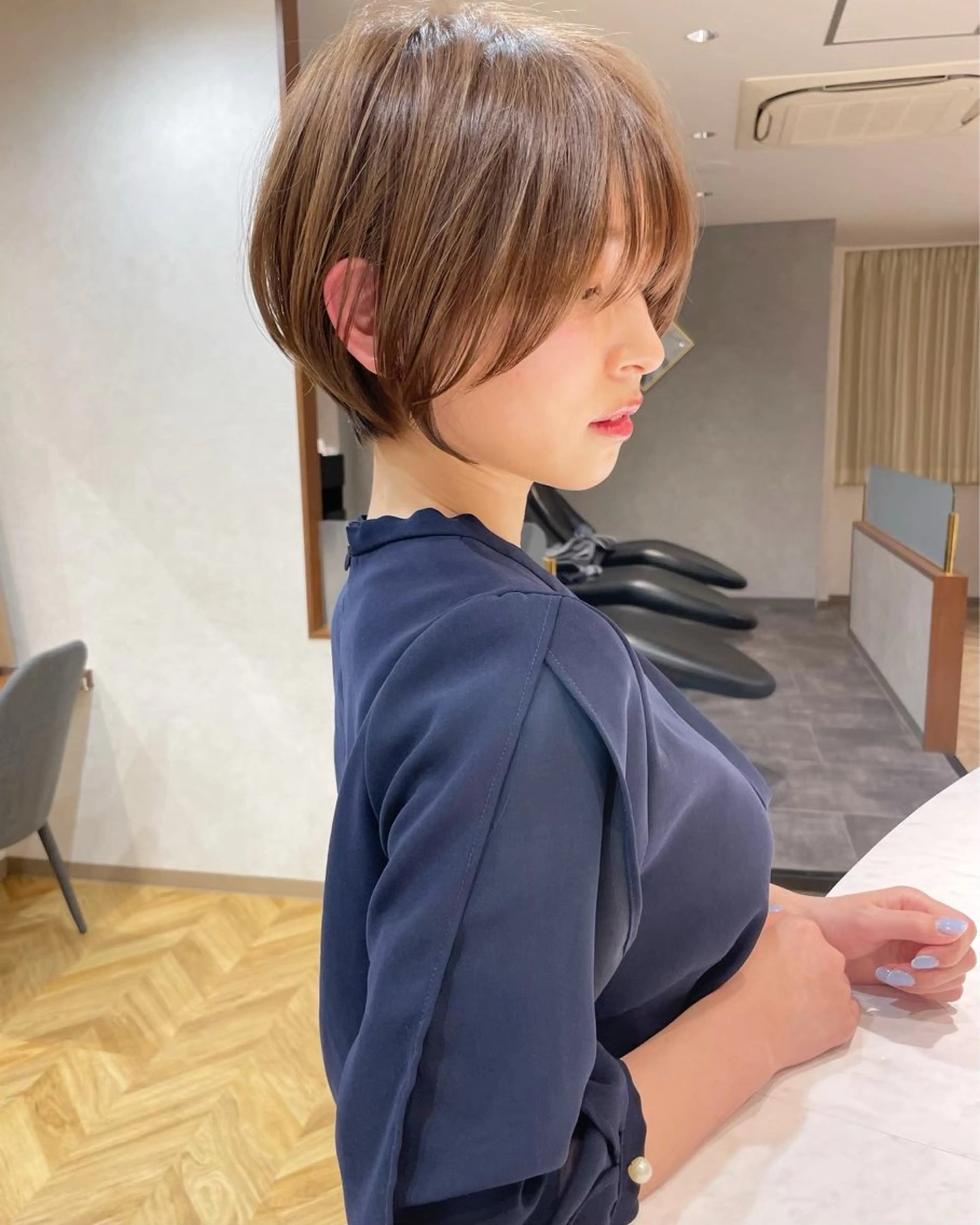 ショート カラー カット ヘアカラー トリートメント レイヤー/髪質改善 /くびれショート加納のヘアスタイル