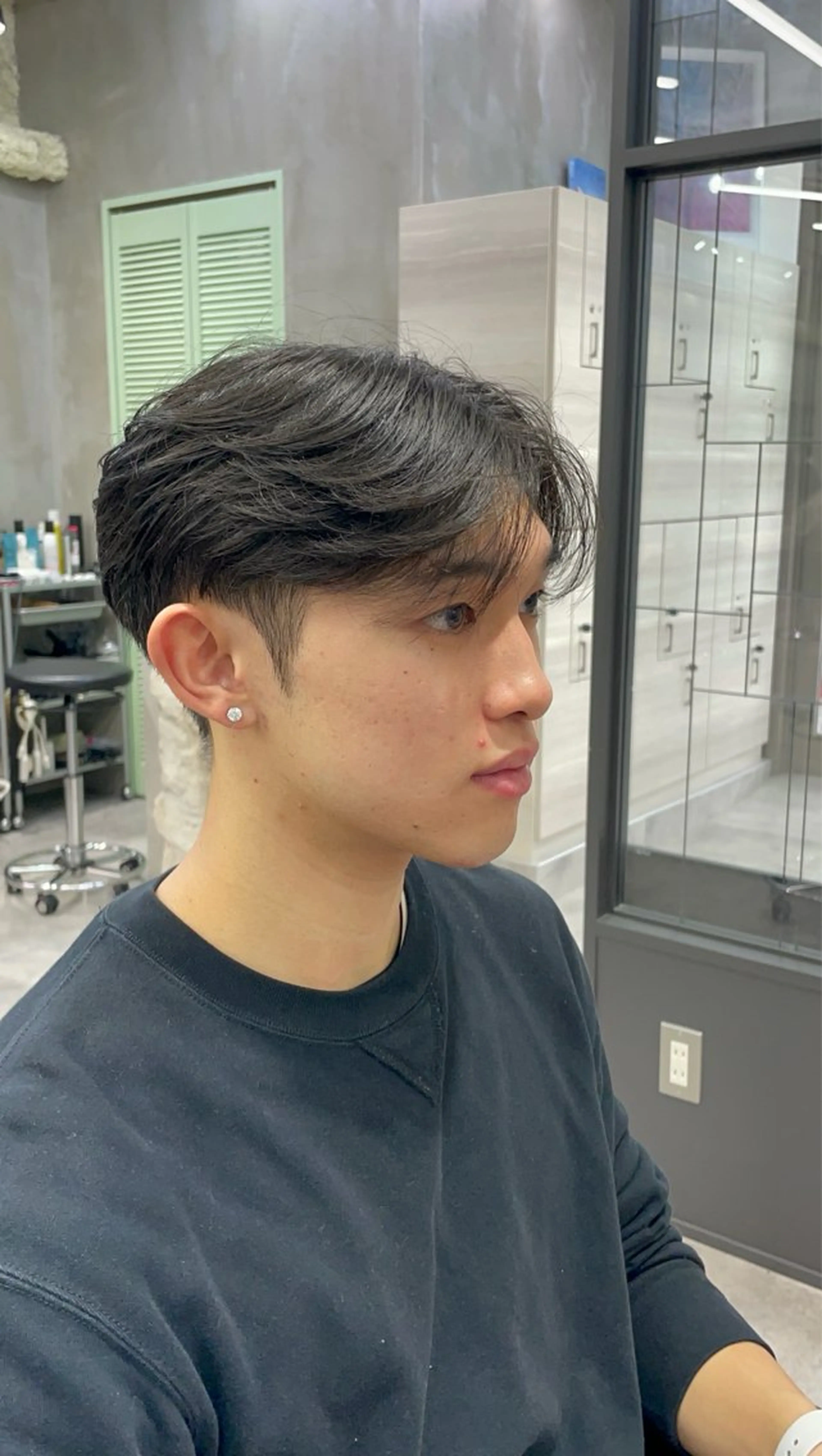 メンズ センターパート カット the path Seiyaのヘアスタイル