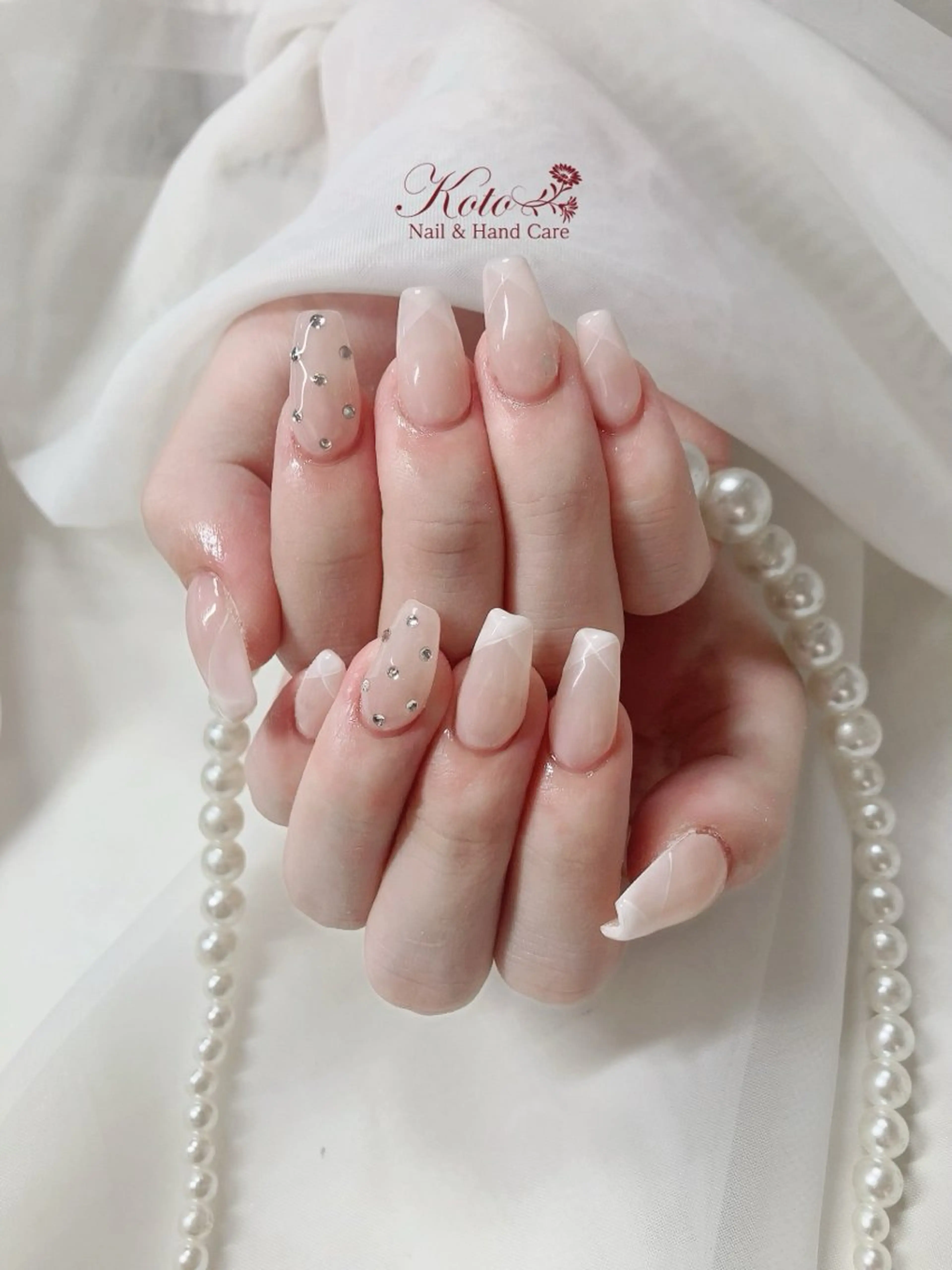 ネイル 長さ出し フレンチネイル ジェルネイル 持ち込み ニュアンスネイル ハンドネイル Nail Salon KOTOのネイルデザイン