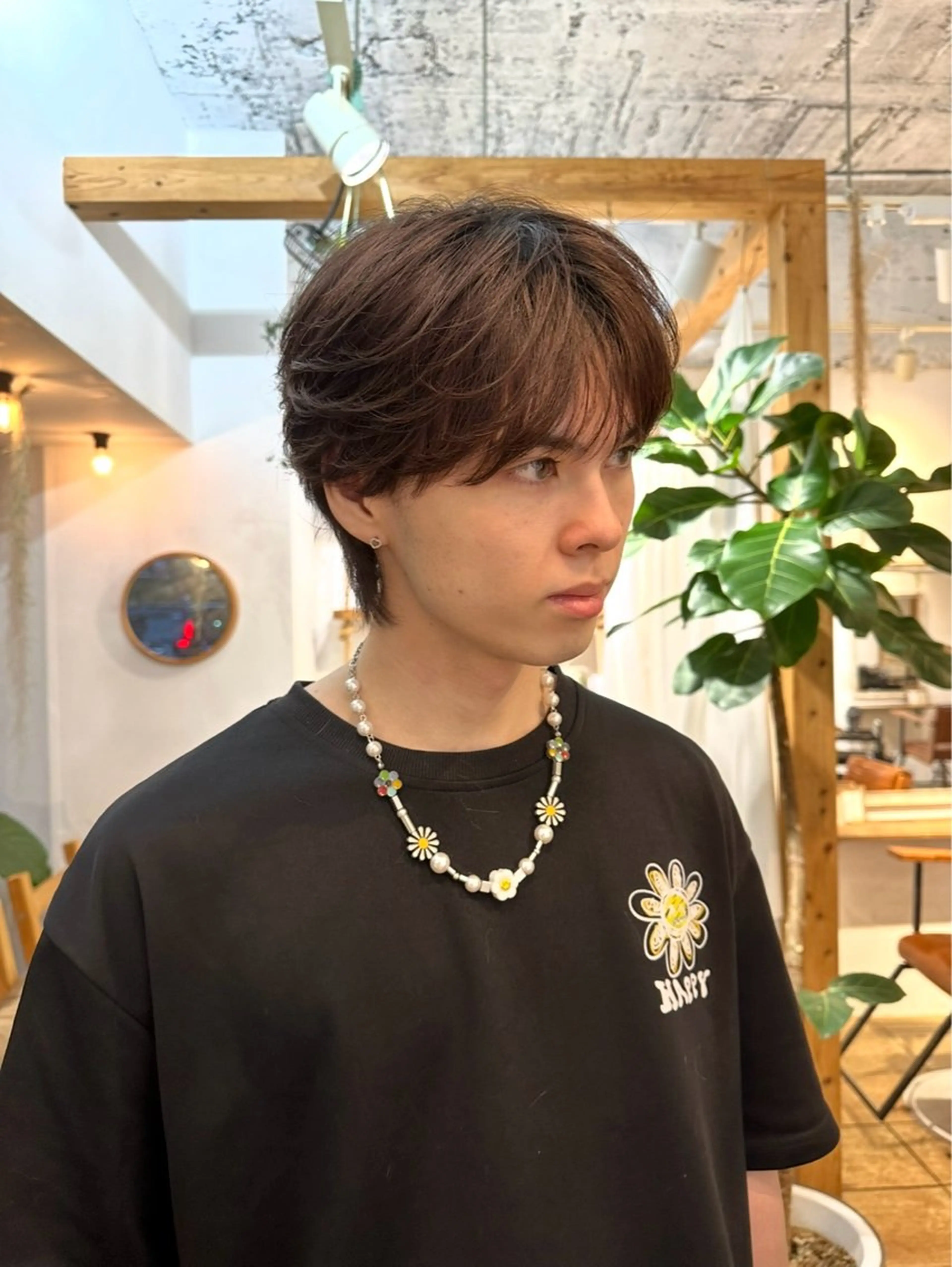 ショート メンズ センターパート シースルーバング ショートヘア カット 渋谷 メンズヘア⭐️ タニグチヨシユキのヘアスタイル