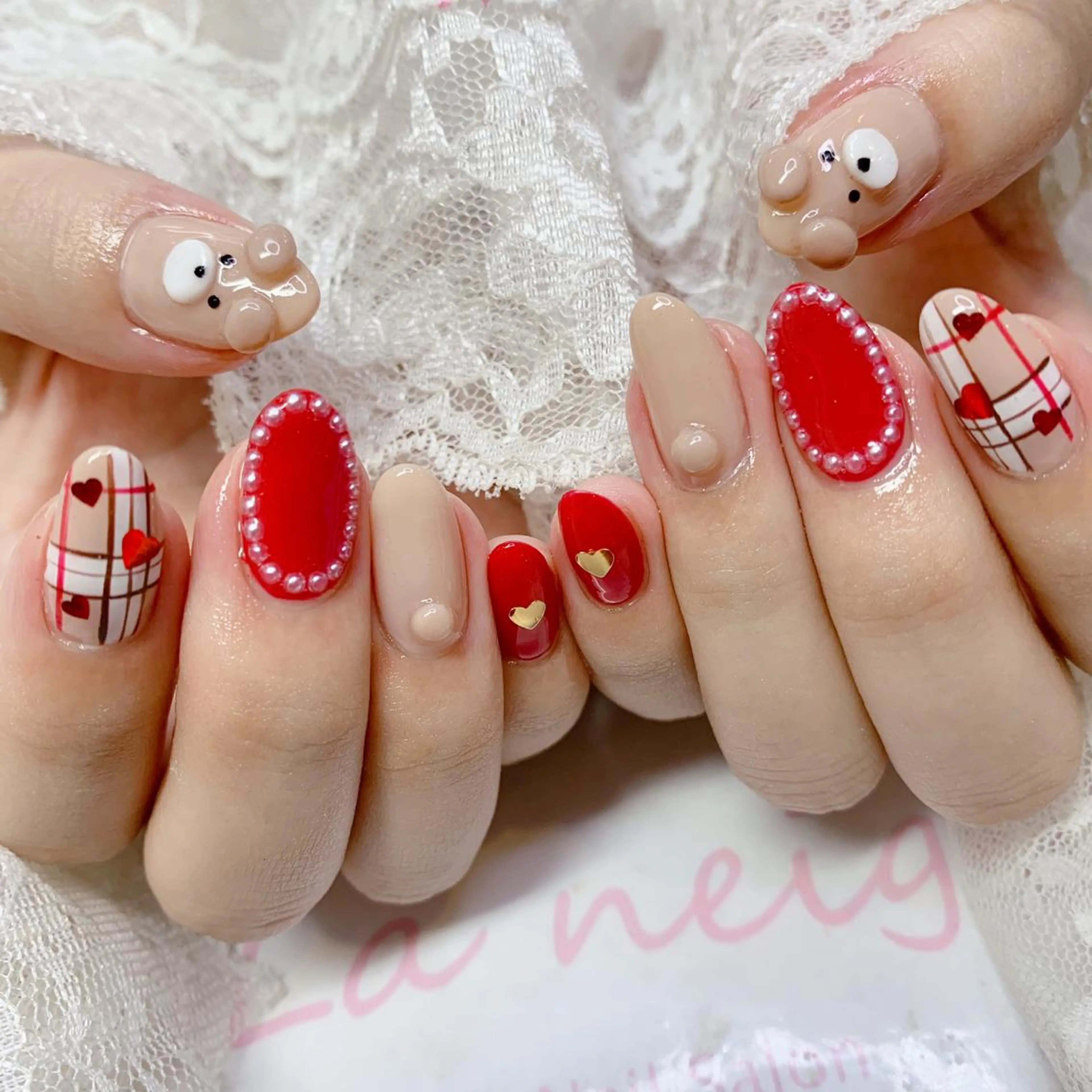 ネイル ハンドネイル La neige* yuki 🥯🍑のネイルデザイン