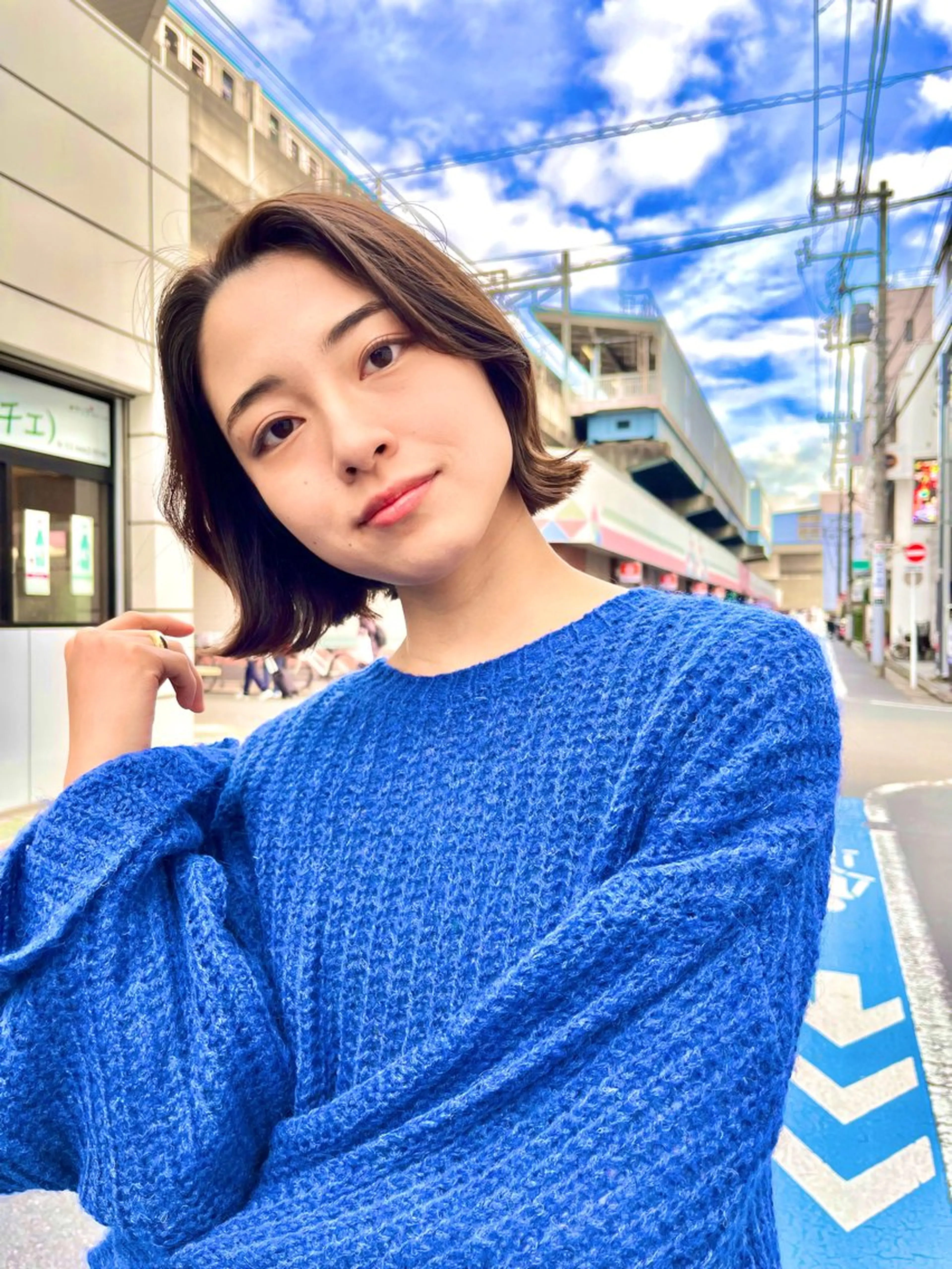 ミディアム カラー カット ヘアカラー ルーツカラー/ レイヤーカット/井川のヘアスタイル