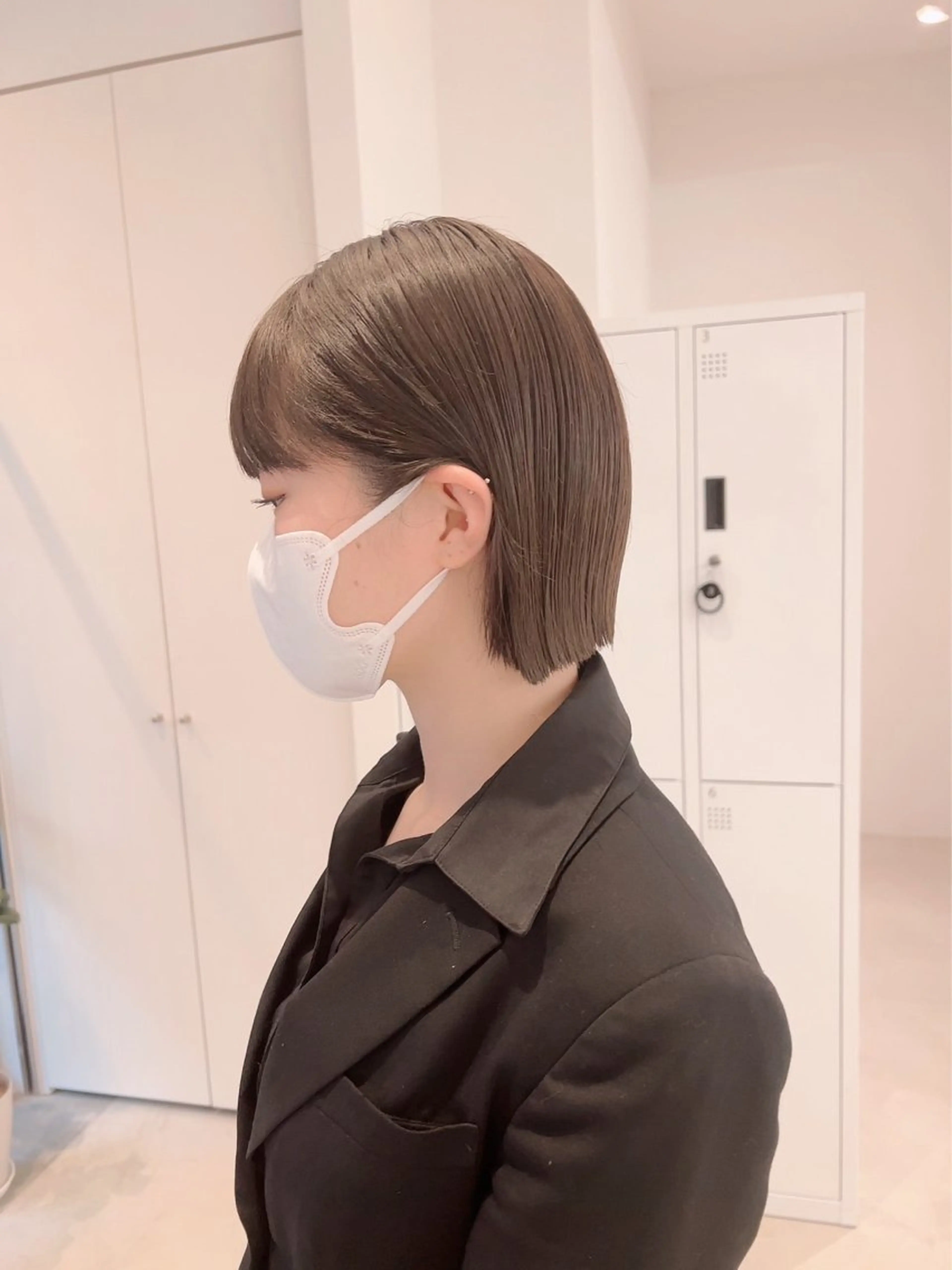 ショート カラー 地毛風縮毛/ 巻ける縮毛/山下凌生のヘアスタイル