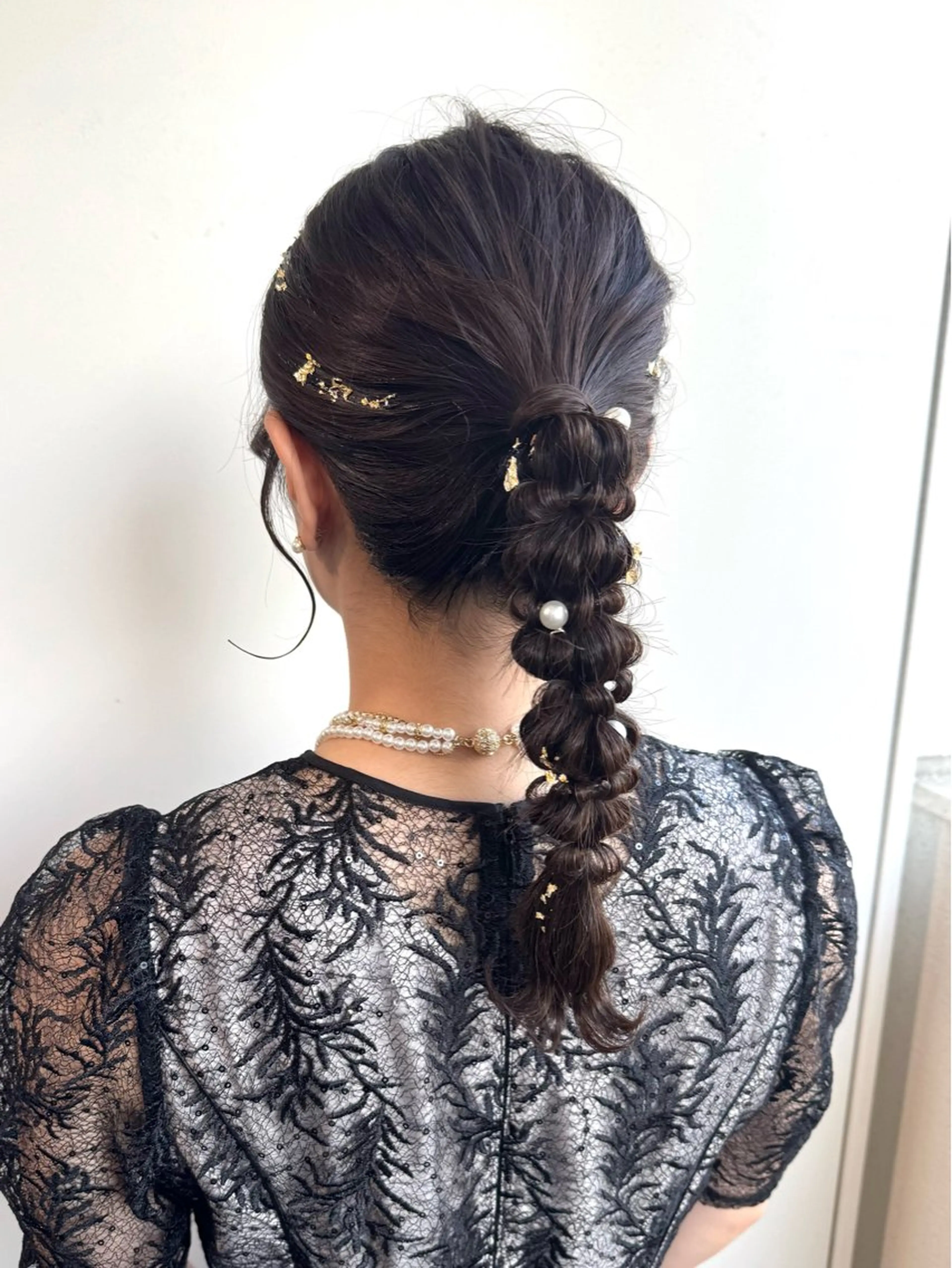 セミロング ヘアアレンジ ヘアセット 縮毛矯正/艶暖色 カラー/パーマひふみのヘアスタイル