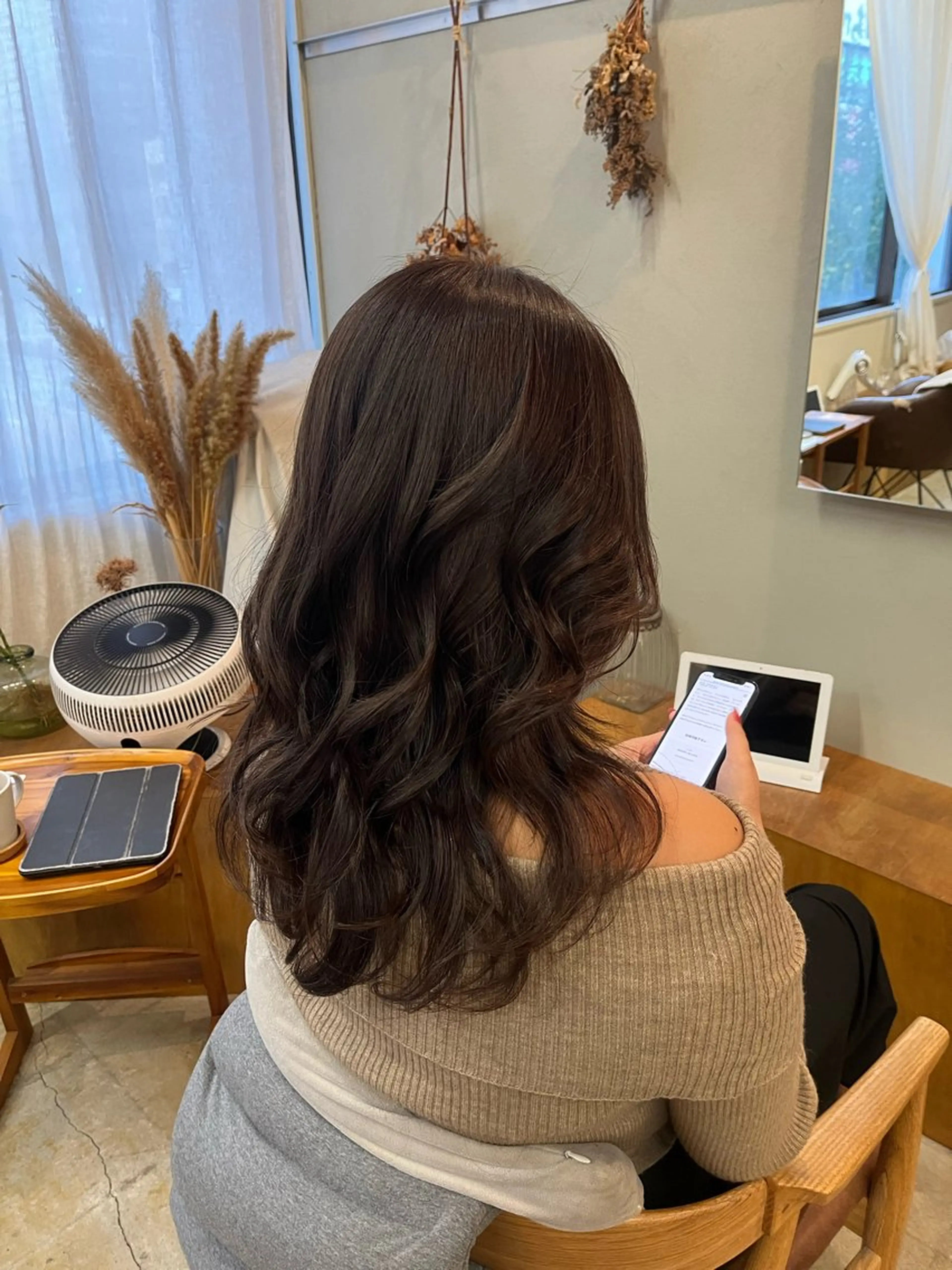 セミロング カラー ヘアカラー トリートメント 🌼花屋併設🌼 木下奈々望のヘアスタイル