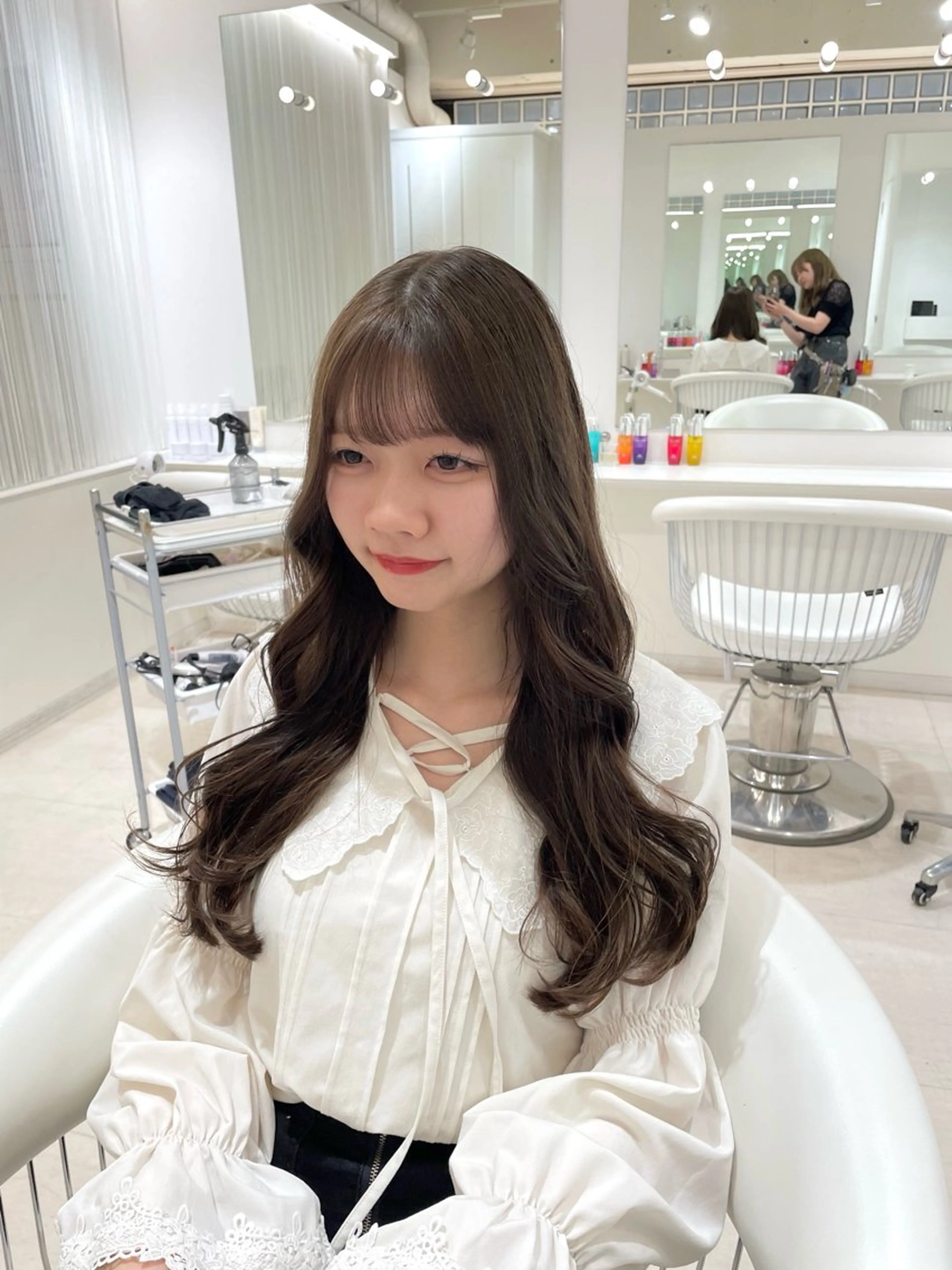 ロング カラー ヘアカラー ParveMix 🩶🫧入江 香名のヘアスタイル