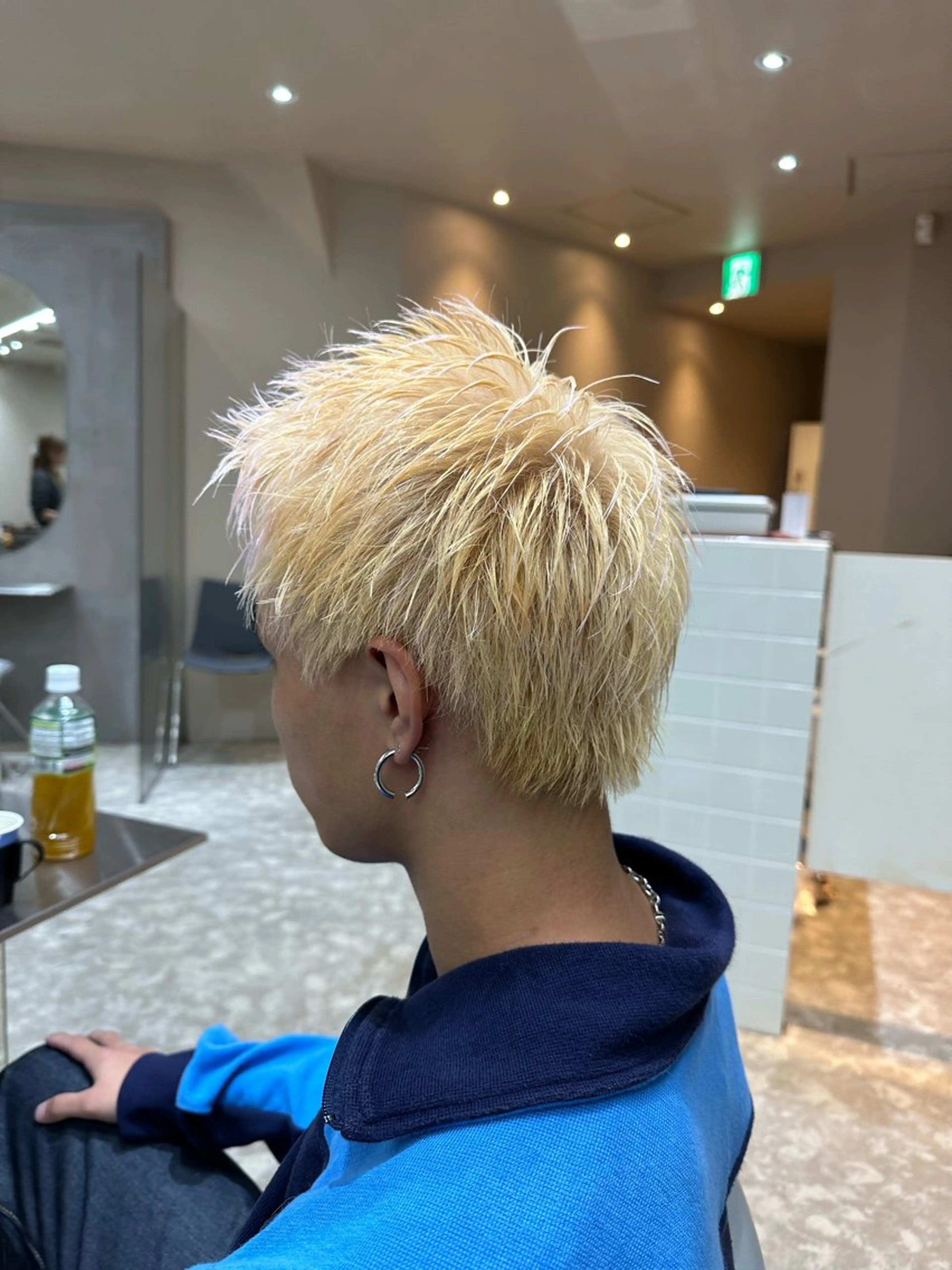 カラー メンズ アップバング マッシュ メンズパーマ メンズツイストパーマ 刈り上げ 心斎橋本町メンズ 美容師ユースケのヘアスタイル