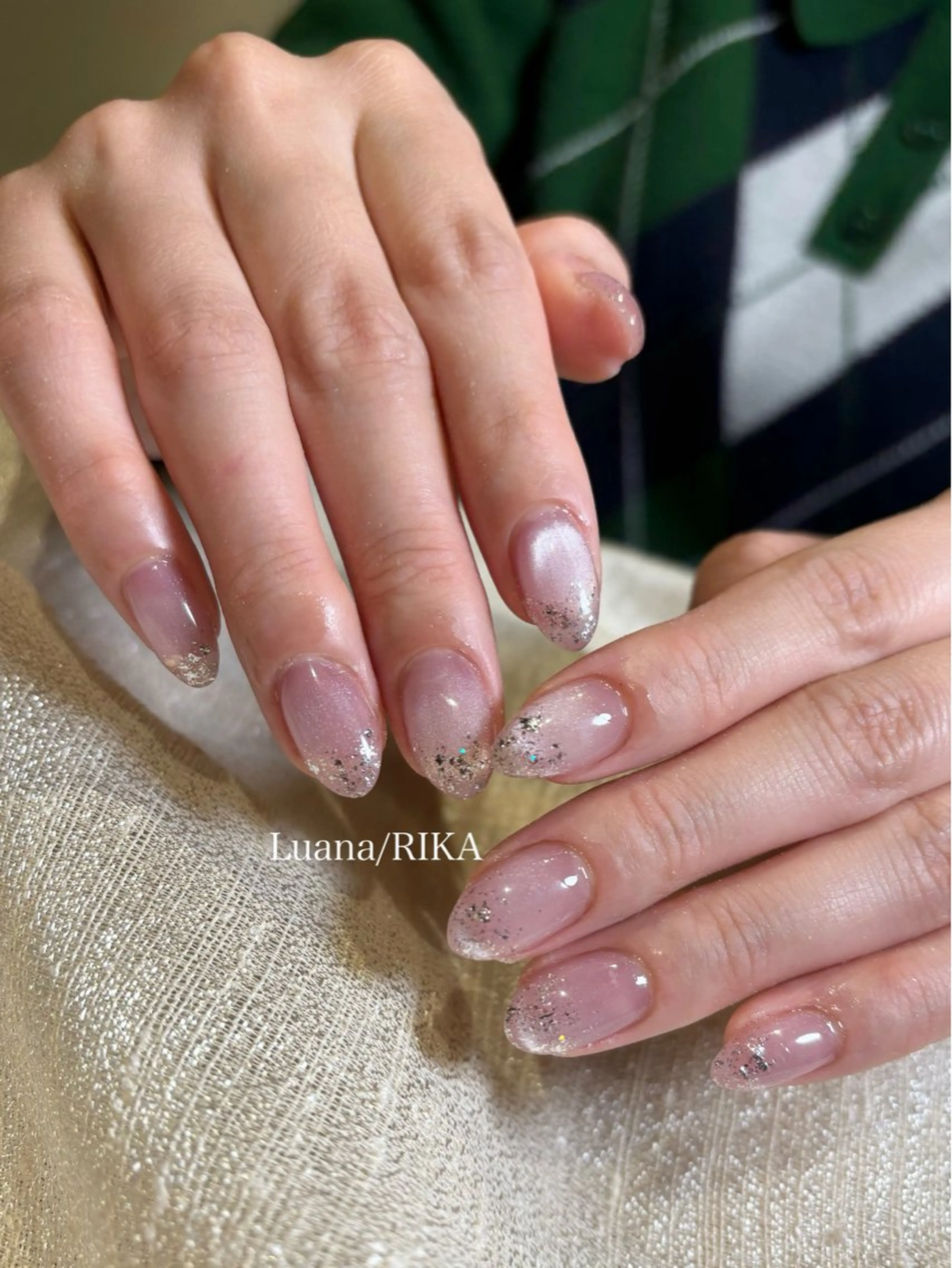 ネイル ラメ(グリッター) ハンドネイル Nail Salon Luana Rikaのネイルデザイン