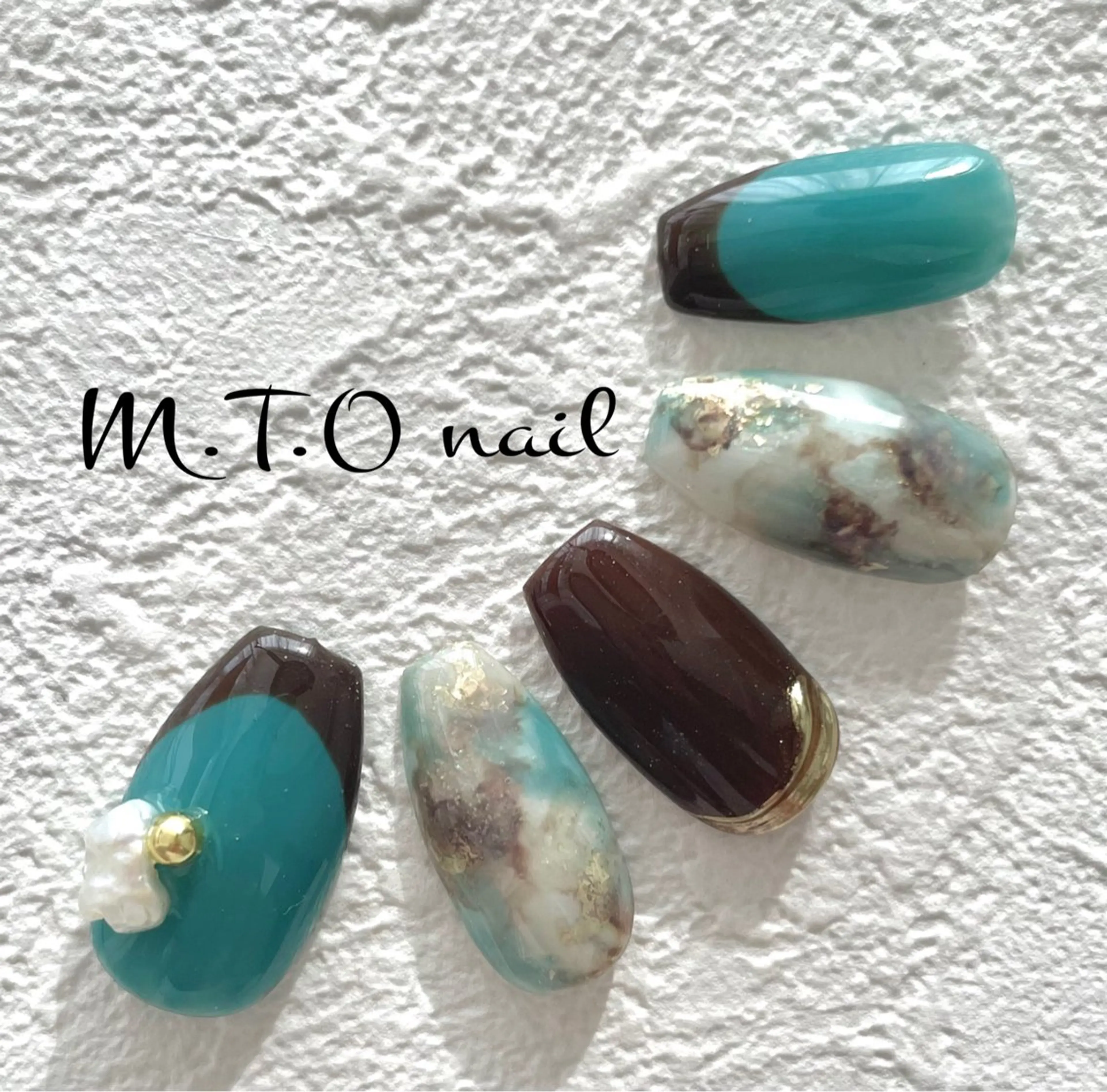 ネイル べっ甲ネイル ジェルネイル 大理石ネイル(マーブル) ニュアンスネイル オフィスネイル ハンドネイル M.T.O nail takaのネイルデザイン