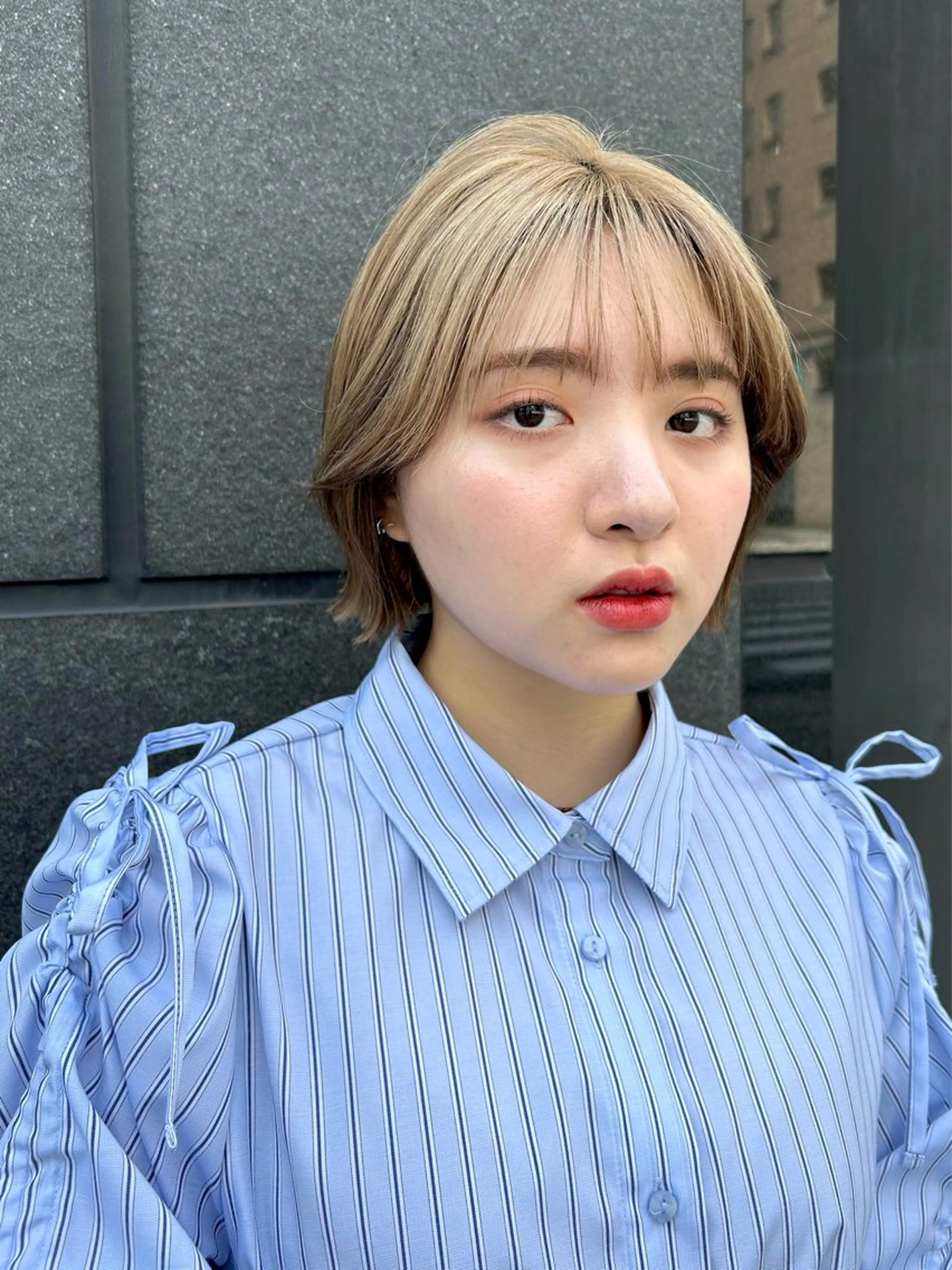 ショート カラー ベージュカラー ハイトーンカラー ボブ ヘアカラー トリートメント 透明感/明るめ ヘア/kazui🐈のヘアスタイル