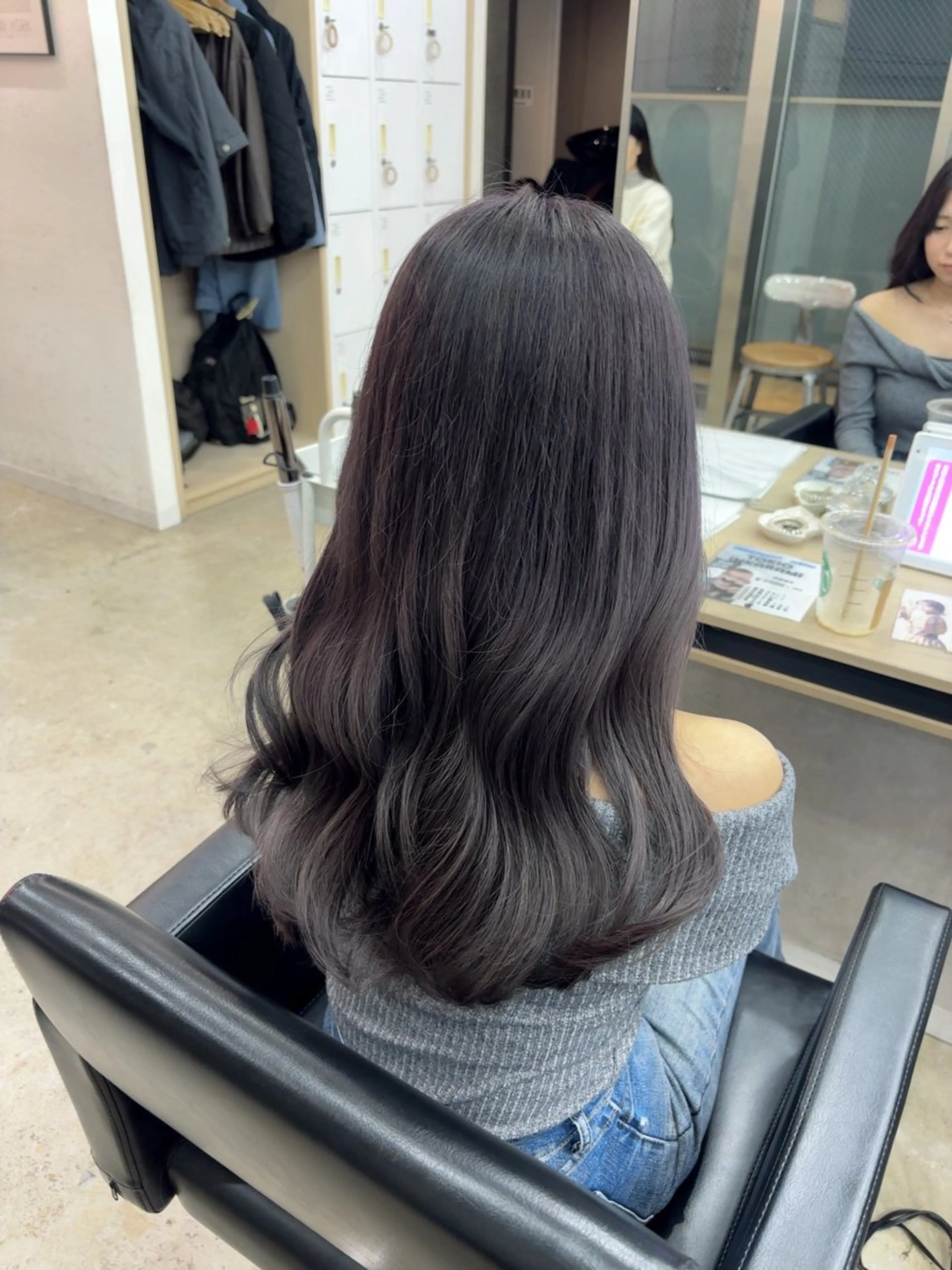 セミロング カラー イルミナカラー トリートメント カット ヘアカラー 🪽髪質改善ストレー ト🤍美羽🤍のヘアスタイル