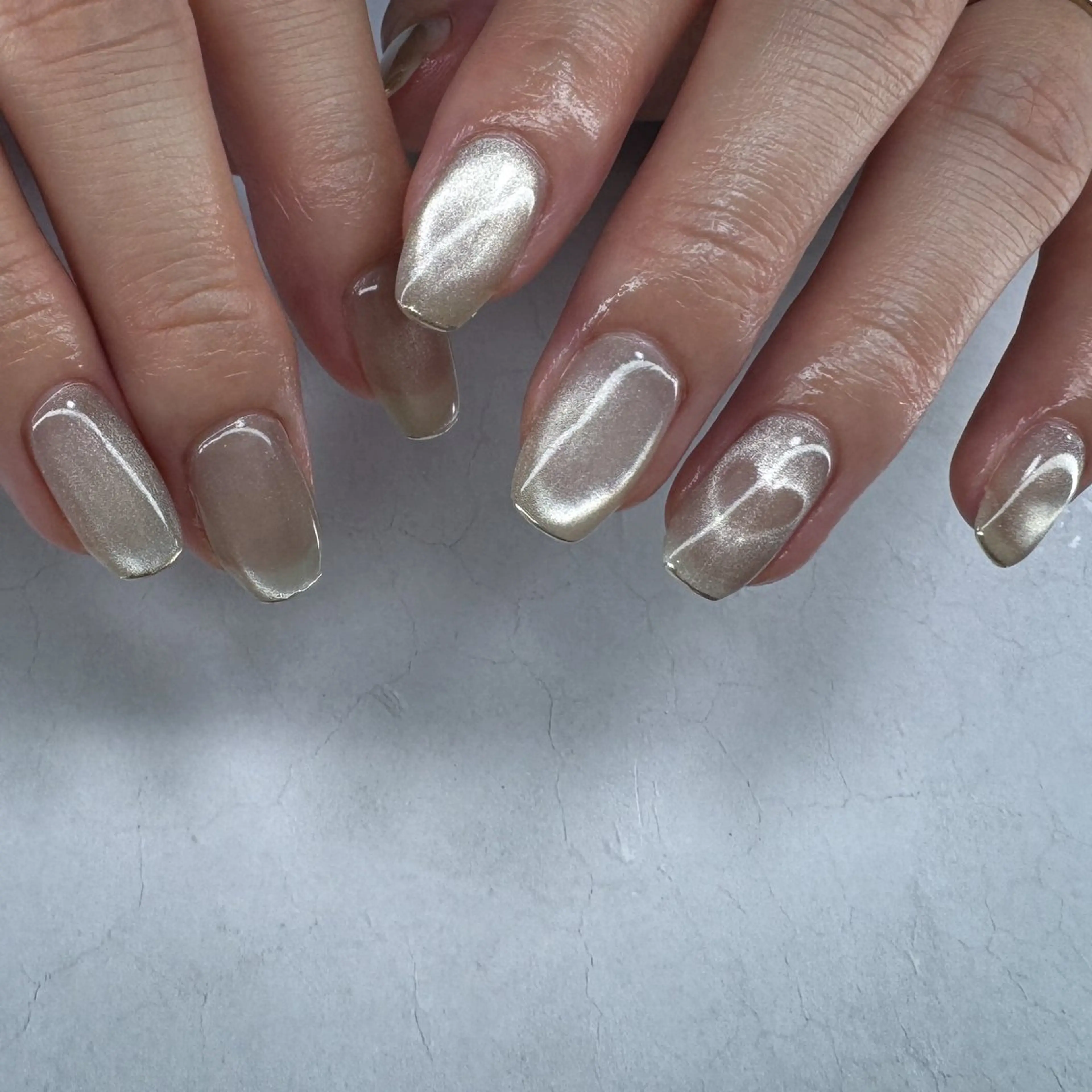 ネイル ハート マグネットネイル ハンドネイル pointillé .ayaのネイルデザイン