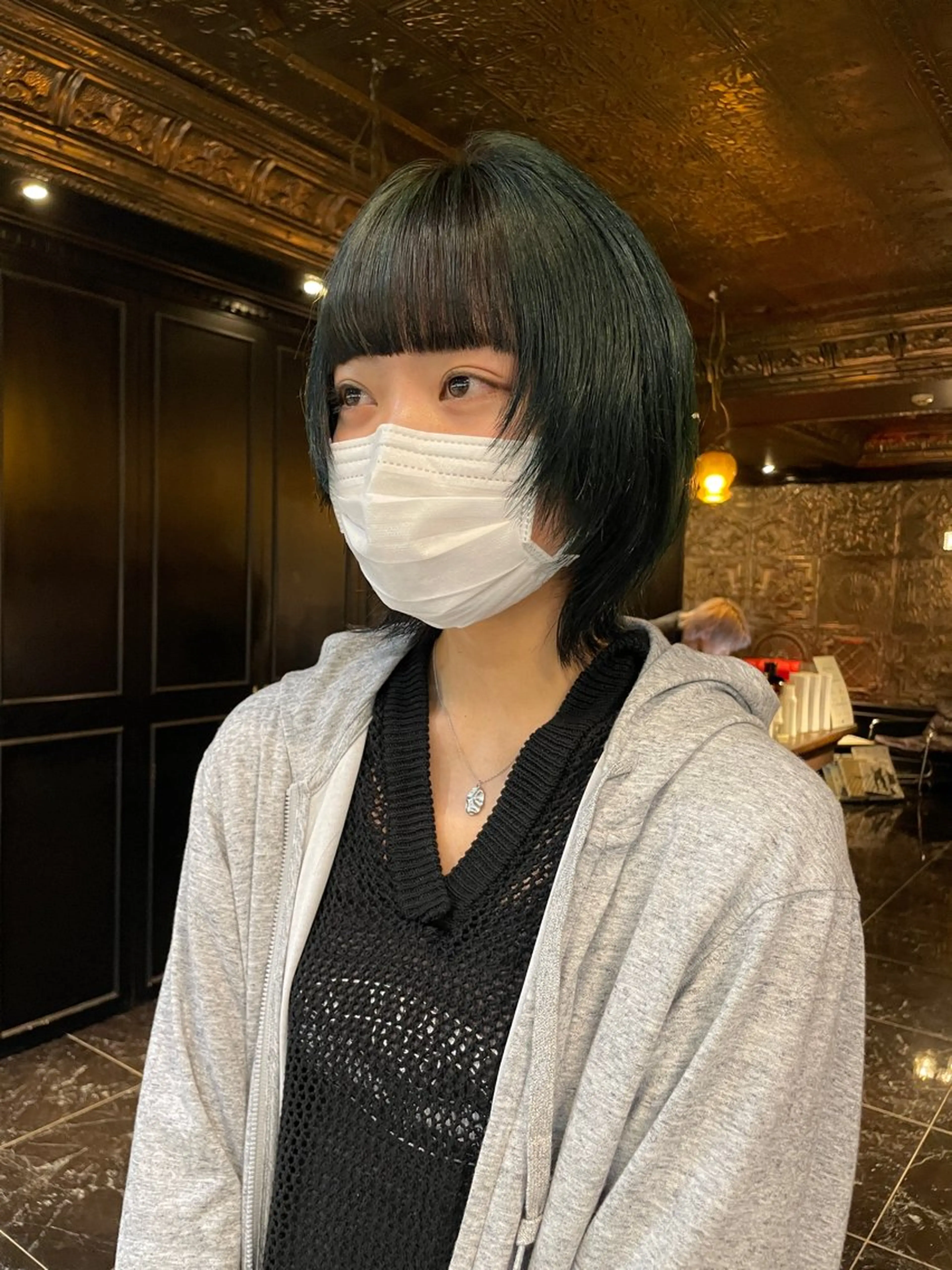 ショート カラー パーマ ヘアアレンジ レイヤー/ 透明感カラー/マドカのヘアスタイル