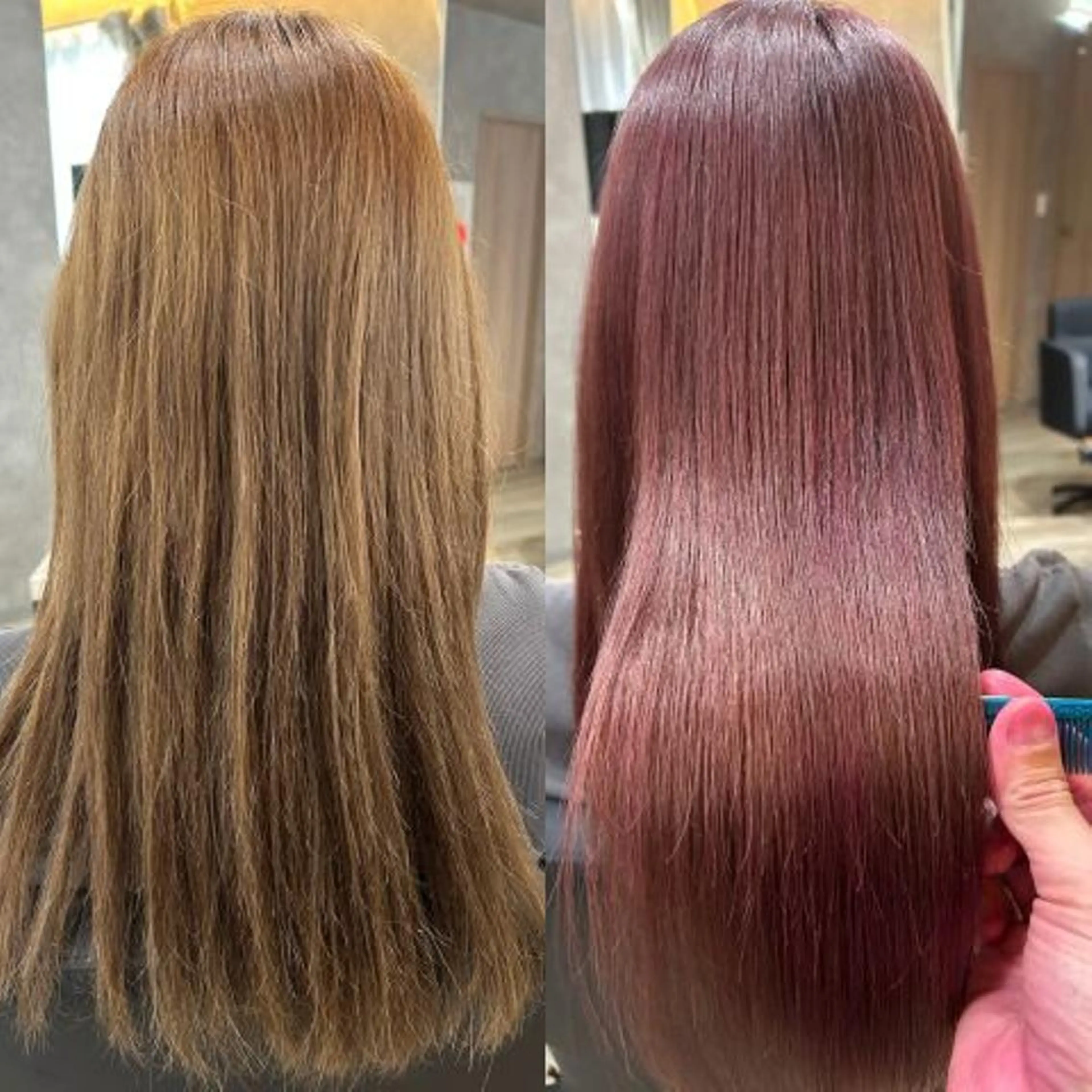 カラー ロング ブリーチ 透明感カラー 髪質改善 さく/髪質改善× 縮毛矯正/町田のヘアスタイル