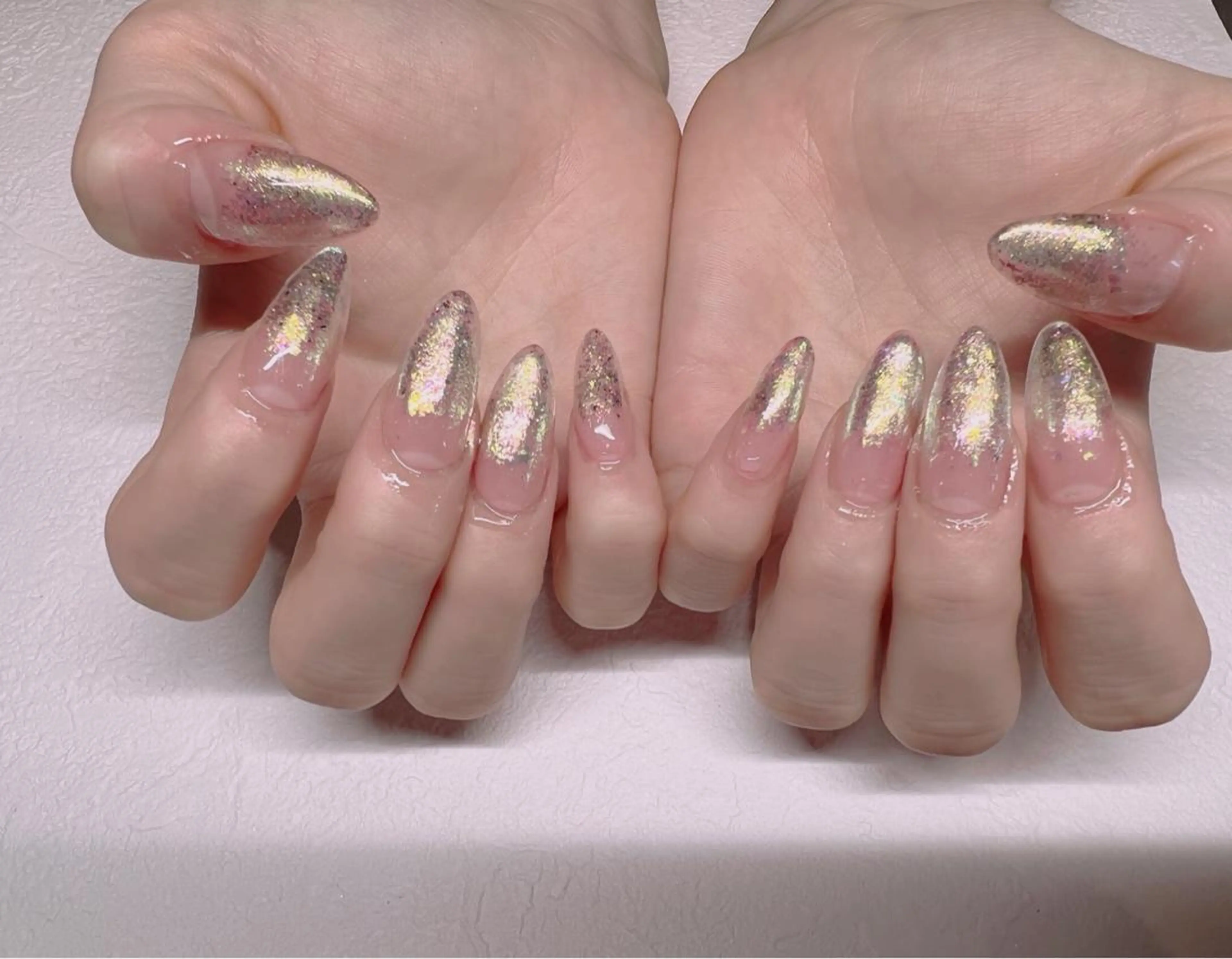 ネイル グラデーション キラキラネイル lucky nail 歌舞伎町のネイルデザイン