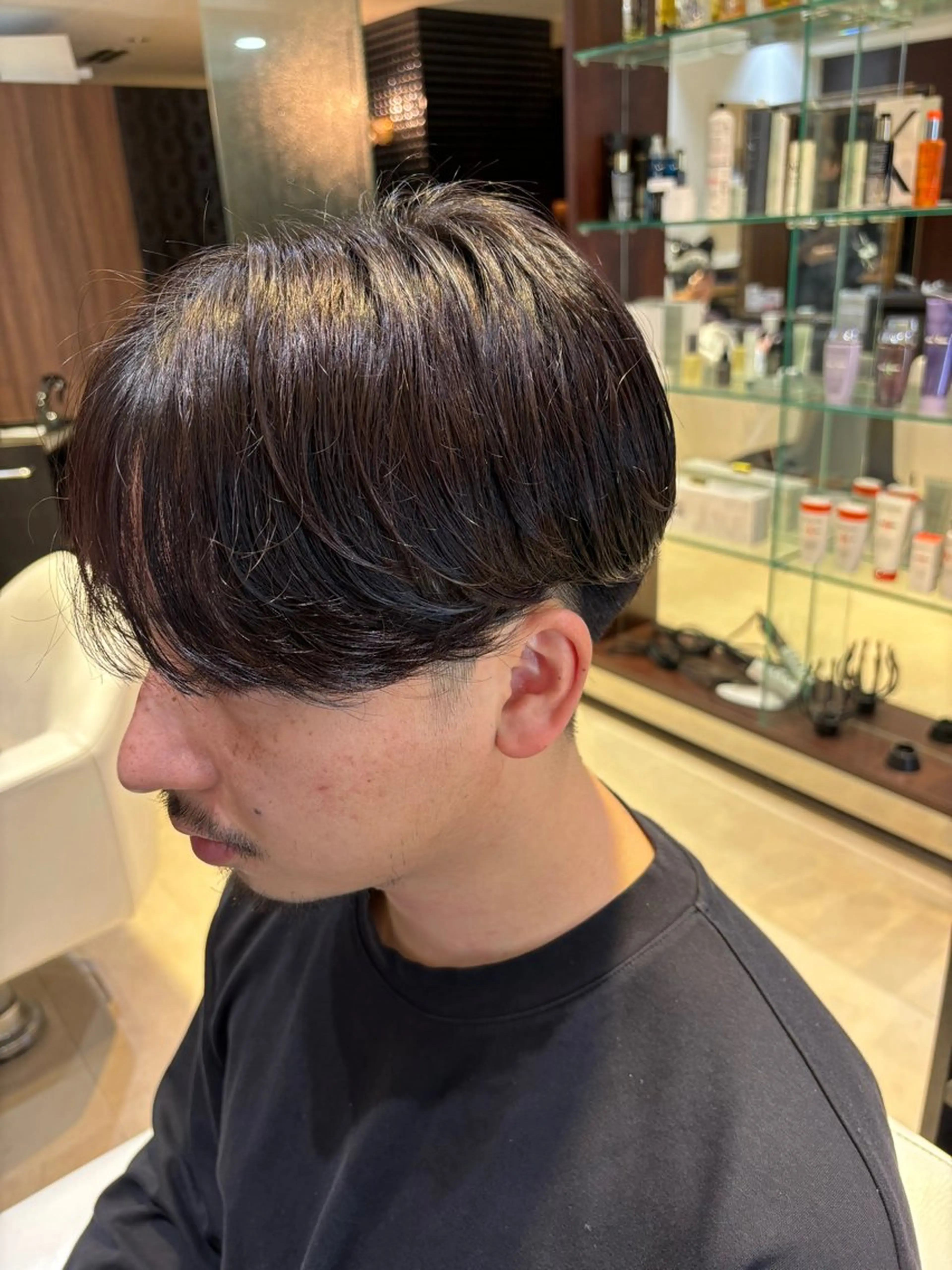 ショート パーマ メンズ カット カルマパーマ韓国ヘア shiryuのヘアスタイル
