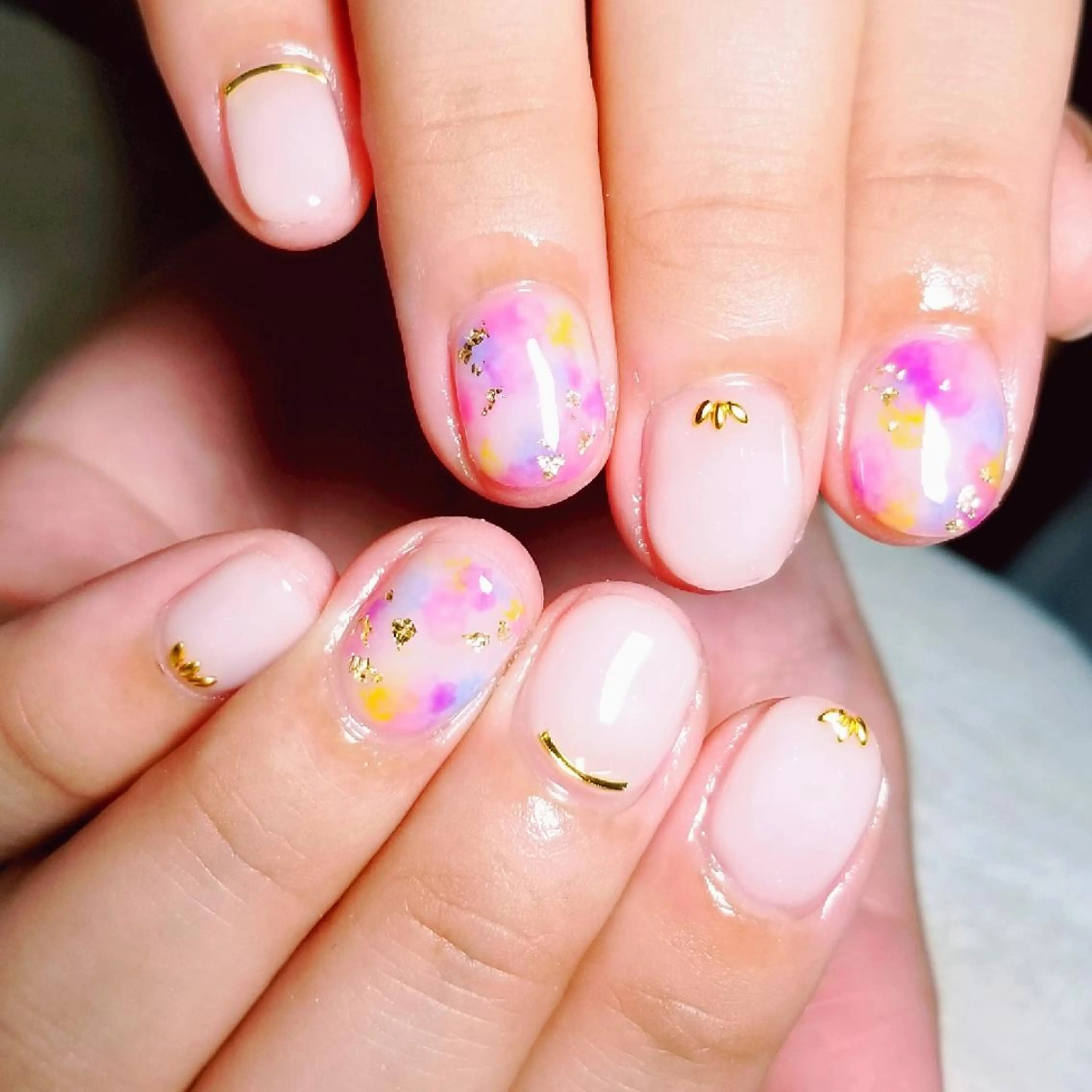 ネイル ガーリー ハンドネイル フットネイル trees_ nailのネイルデザイン