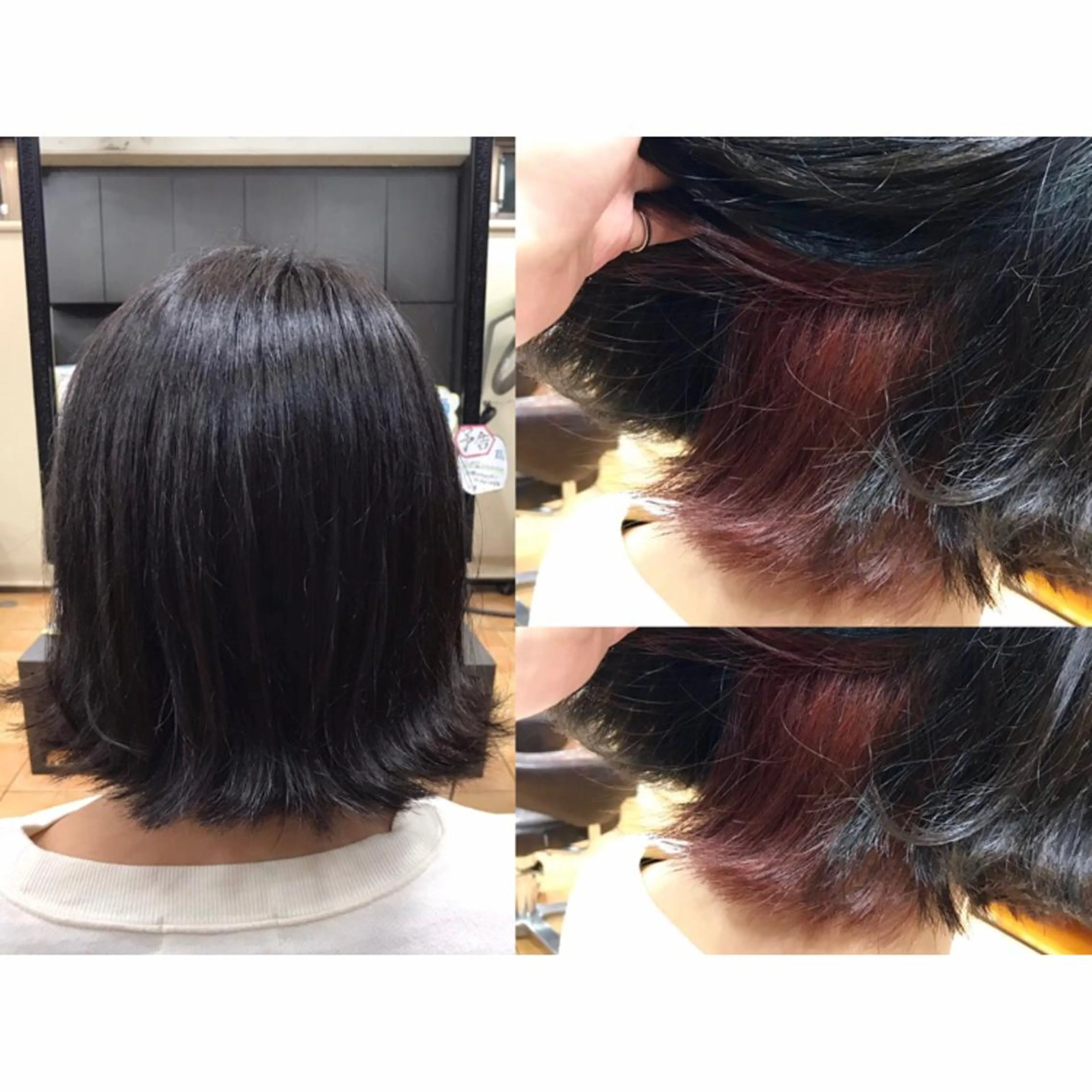 ショート カラー レッドカラー 🫧透け感⋆艶髪💎 山口アヤカのヘアスタイル