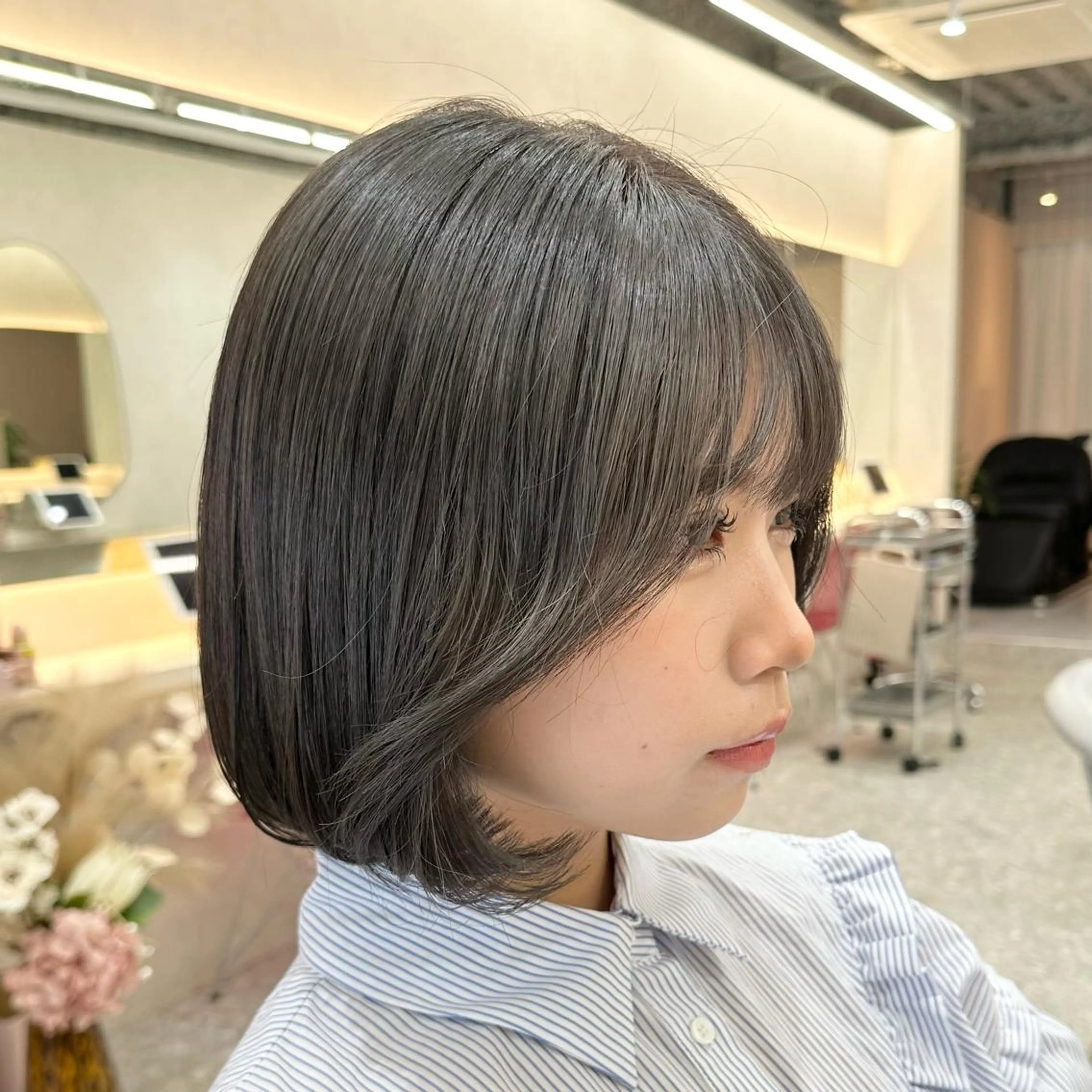 ショート シールエクステ エクステ 顔周りカット 髪質改善 韓国風ヘア 新宿/韓国レイヤー/ 髪質改善/佐藤航のヘアスタイル