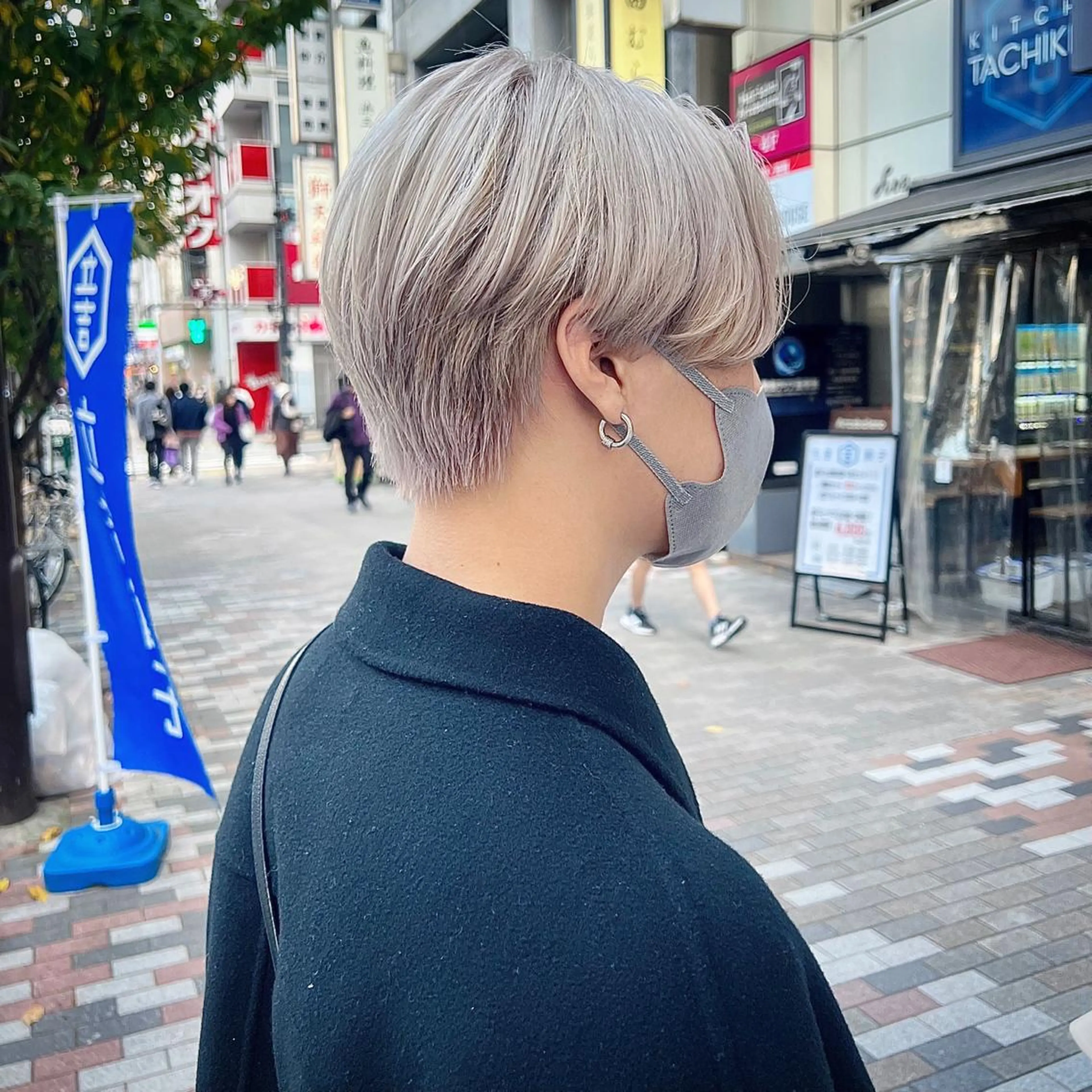カラー メンズ センターパート ベージュカラー ホワイトベージュ カット ヘアカラー トリートメント メンズ特化/パーマ/ ハイライト/竜成のヘアスタイル