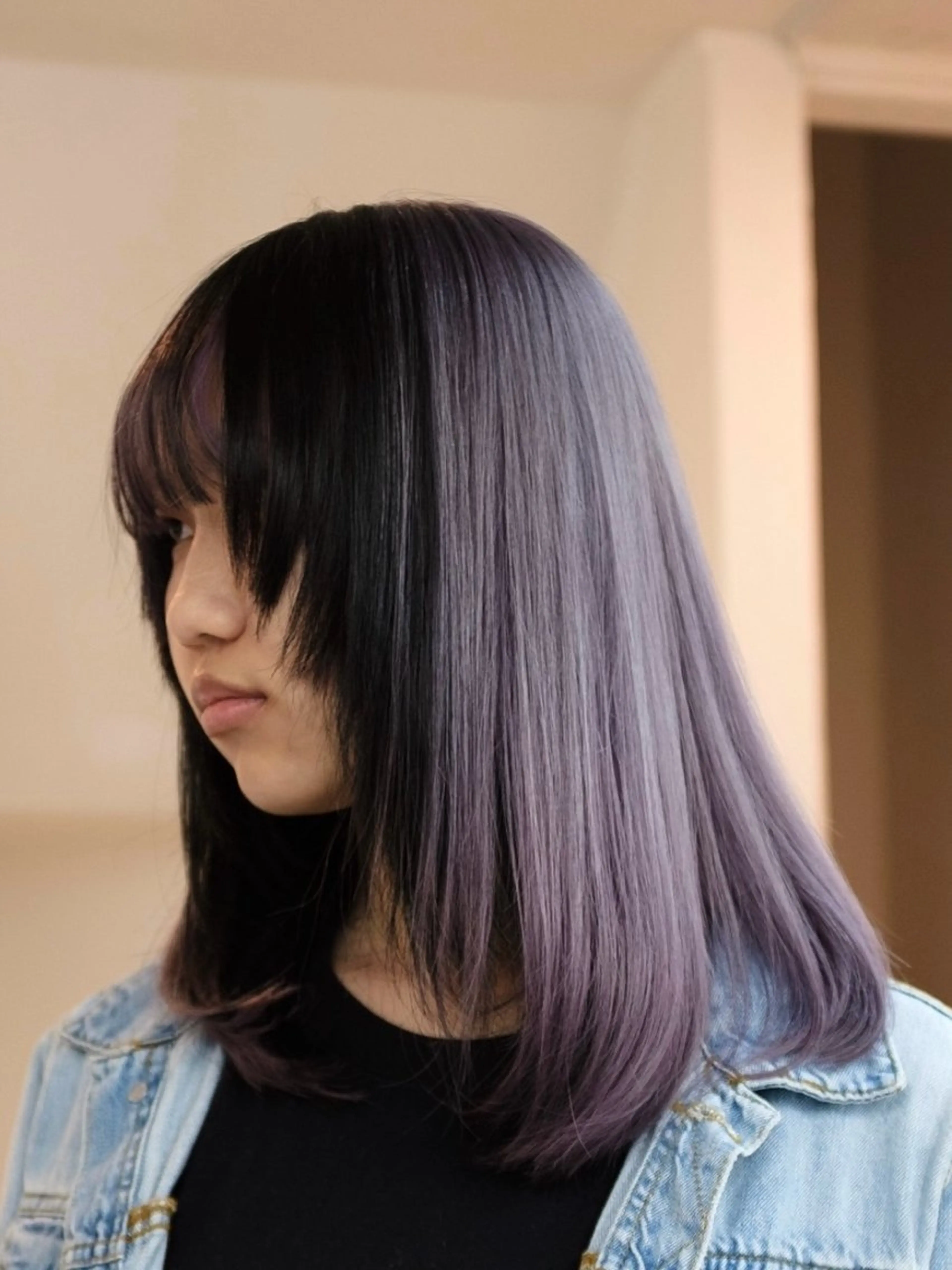 ミディアム カラー ヘアアレンジ カット ヘアカラー トリートメント HAIR SALON fuugaせんげん台店所属・ハイトーン/デザイン カラー/あおいのヘアスタイル