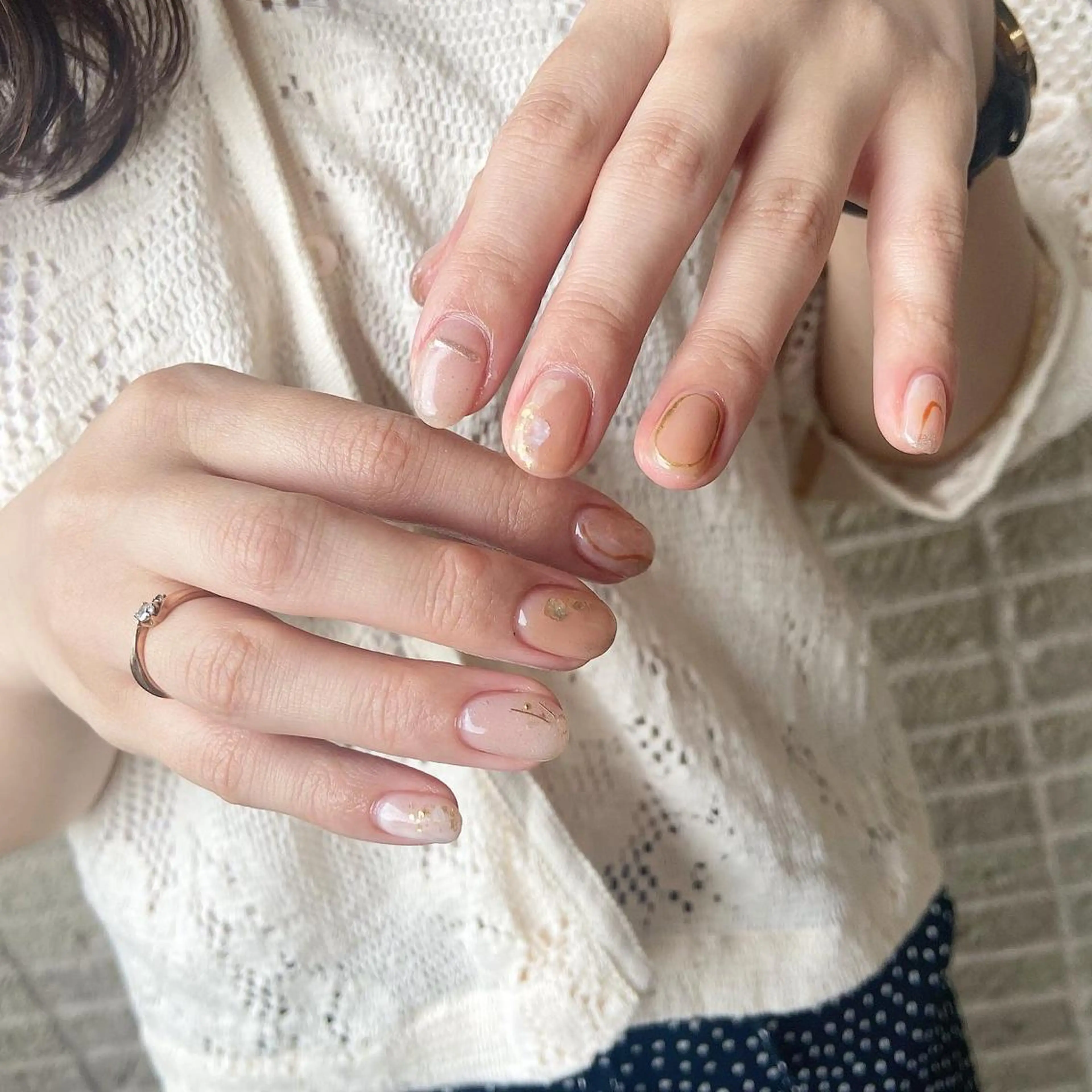 ネイル ハンドネイル 𝕄𝕚𝕪𝕦🤍 自由が丘⌇パラジェルのネイルデザイン