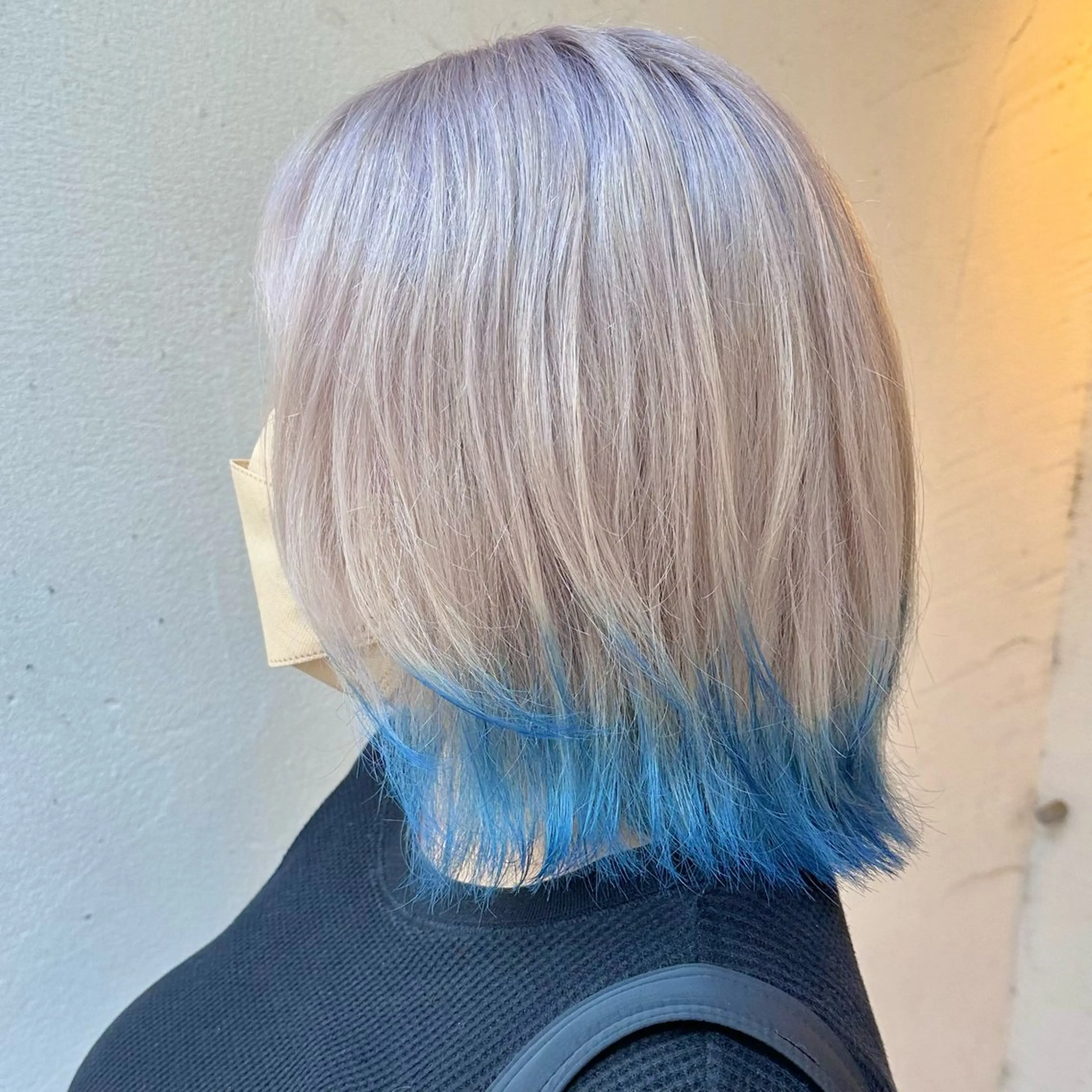 ミディアム カラー ブルーカラー デザインカラー ハイトーンカラー カット ヘアカラー トリートメント インナーカラー/レイ ヤーカット♡/マキシのヘアスタイル