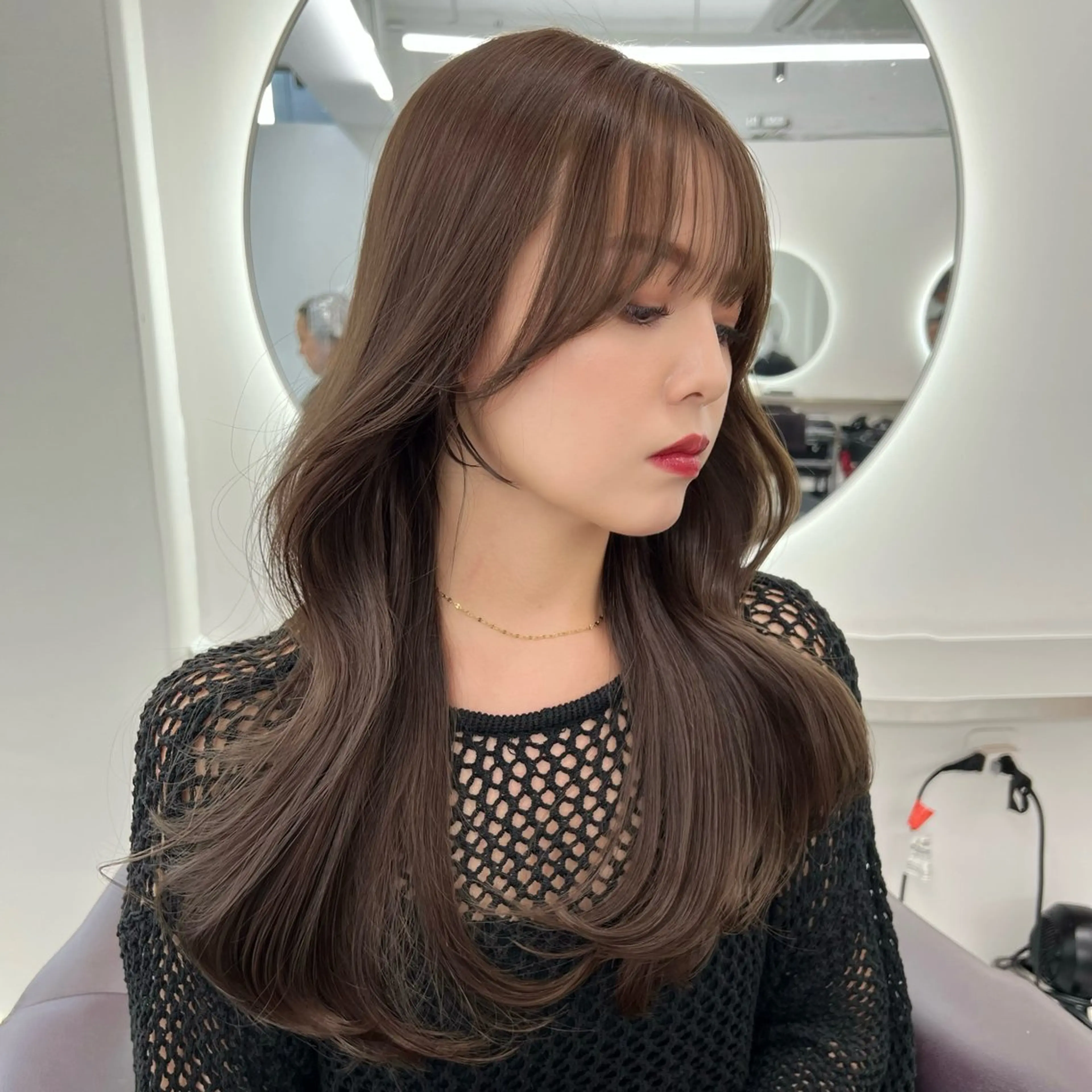 ロング カラー ベージュカラー カット ヘアカラー トリートメント ヘアセット 🤍韓国風ヘア 🤍/yukaのヘアスタイル