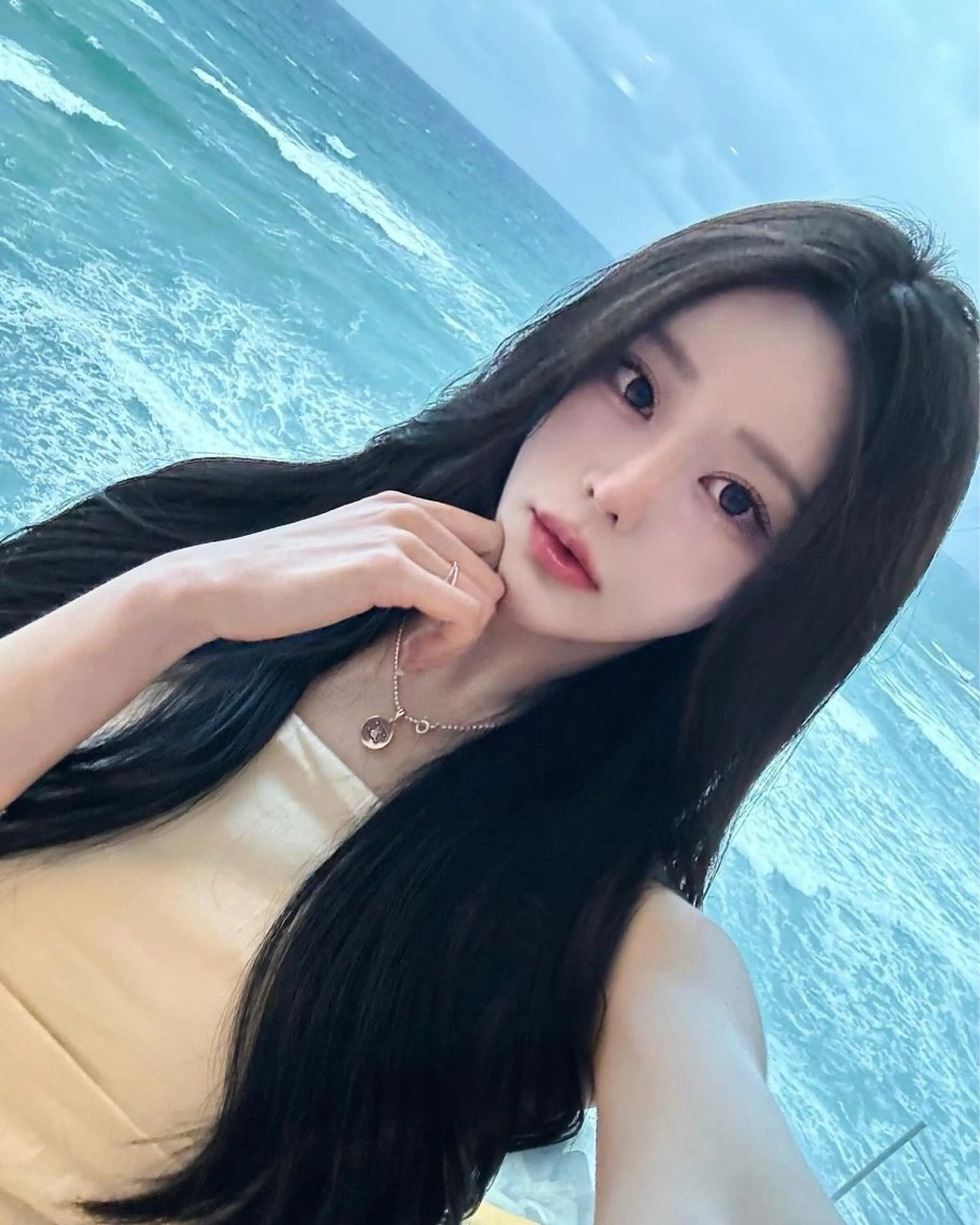 ロング カラー カット ヘアカラー 韓国風暗髪ヘア🤍 🫧MIREIのヘアスタイル