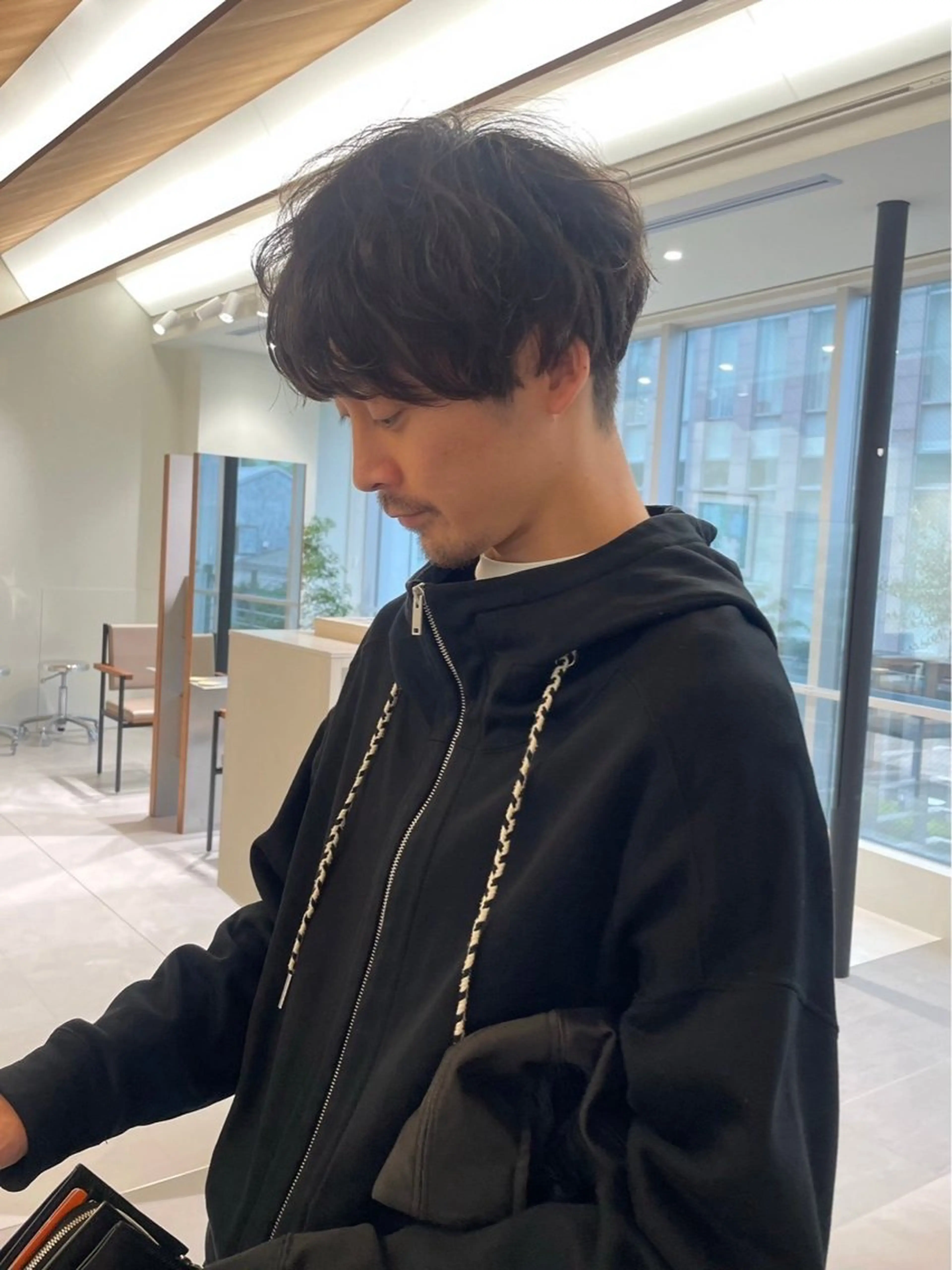 メンズ センターパート 田形清流のヘアスタイル