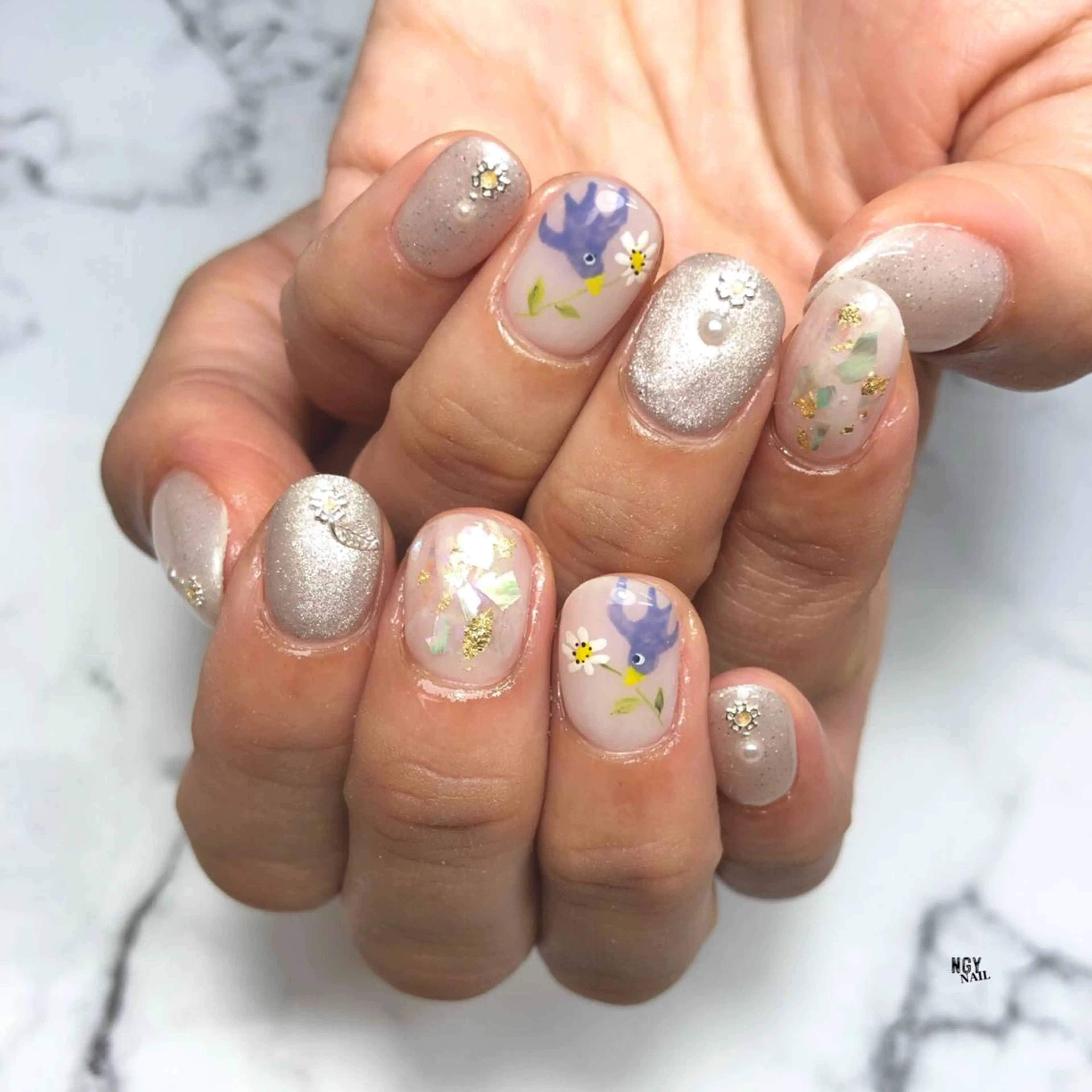 ネイル アートネイル ジェルネイル マグネットネイル ニュアンスネイル ワンカラーネイル ハンドネイル NAIL NOWのネイルデザイン