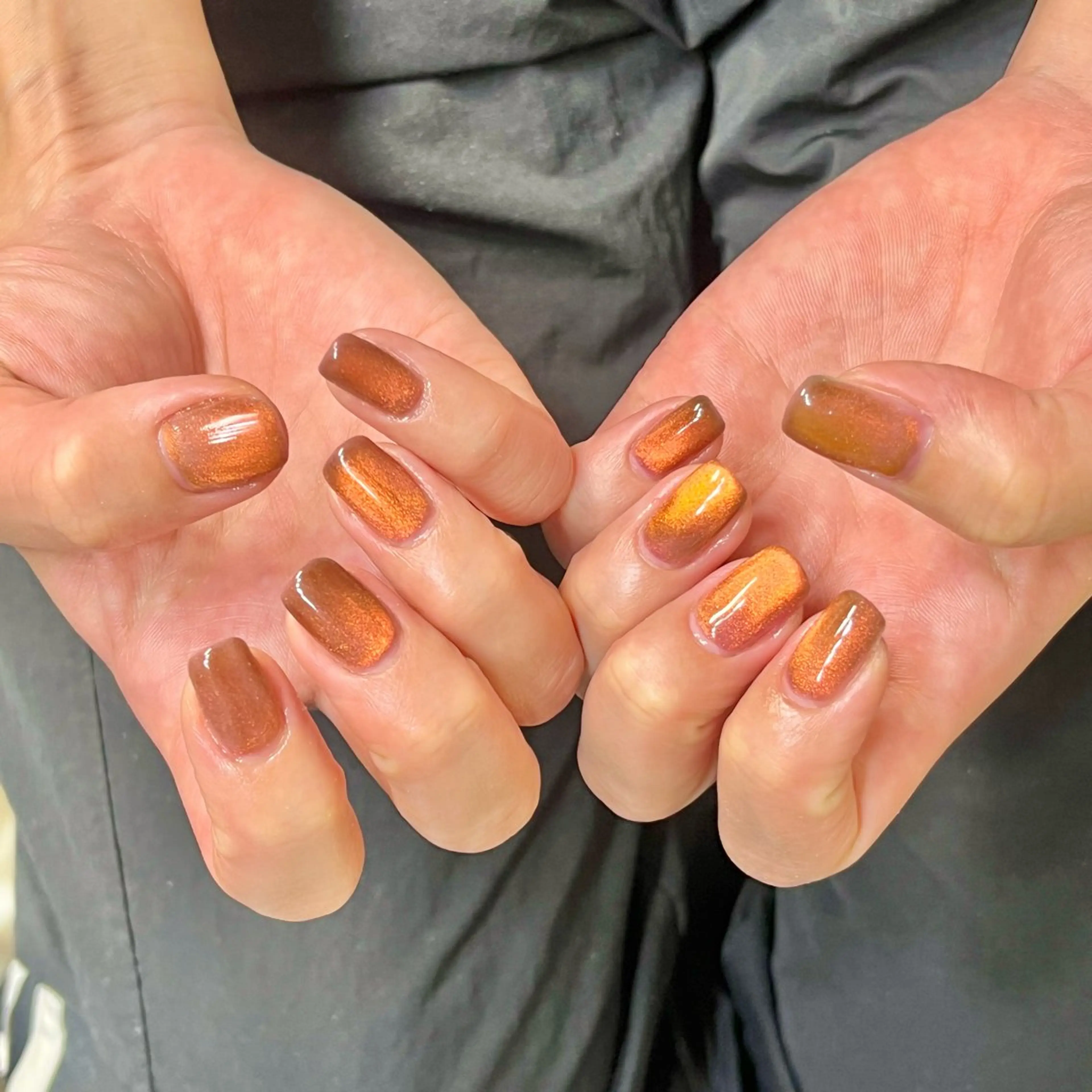 ネイル オレンジ パープル bianca TORII🌞のネイルデザイン