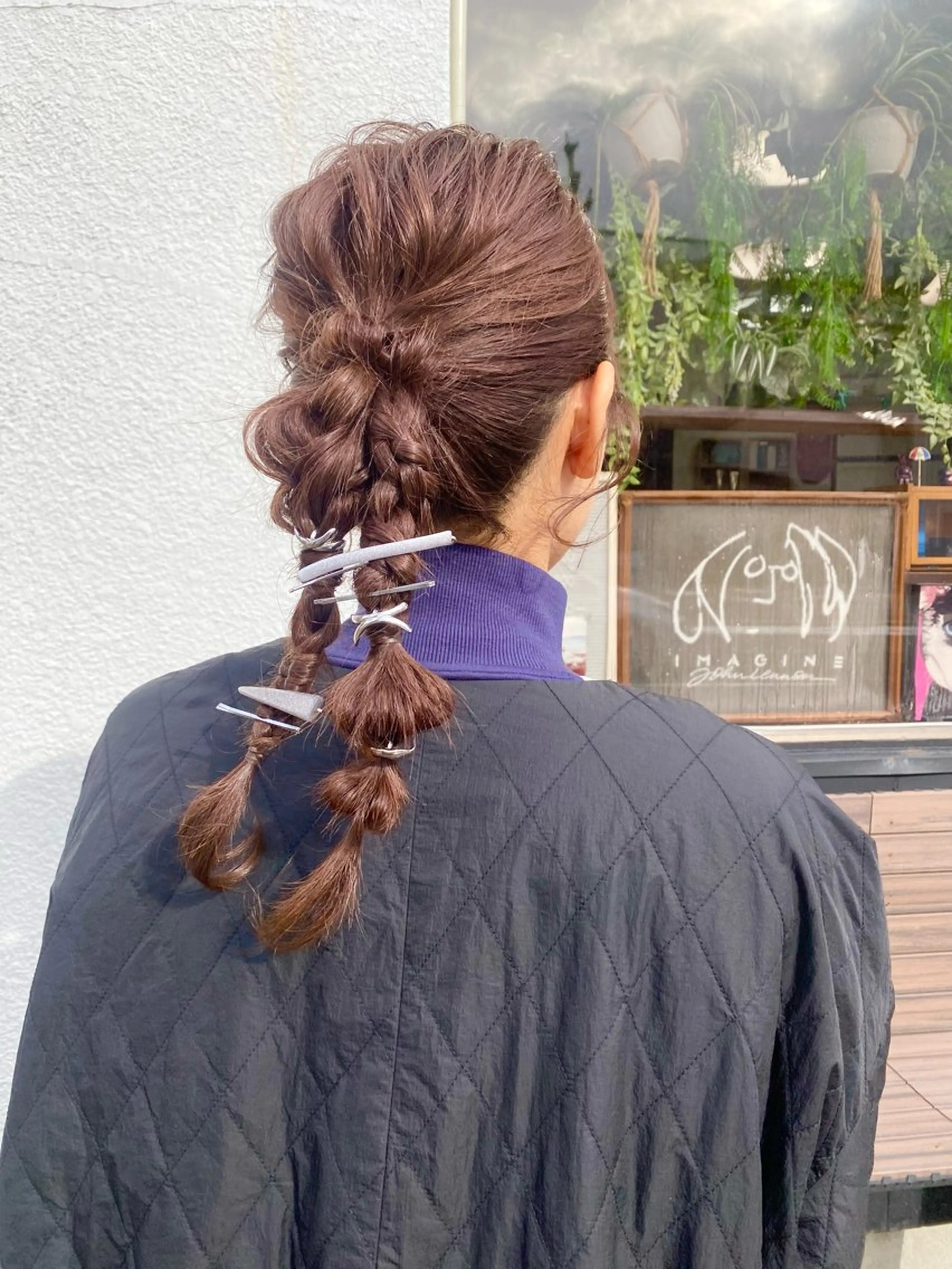 セミロング ヘアアレンジ 小日向 沙織のヘアスタイル
