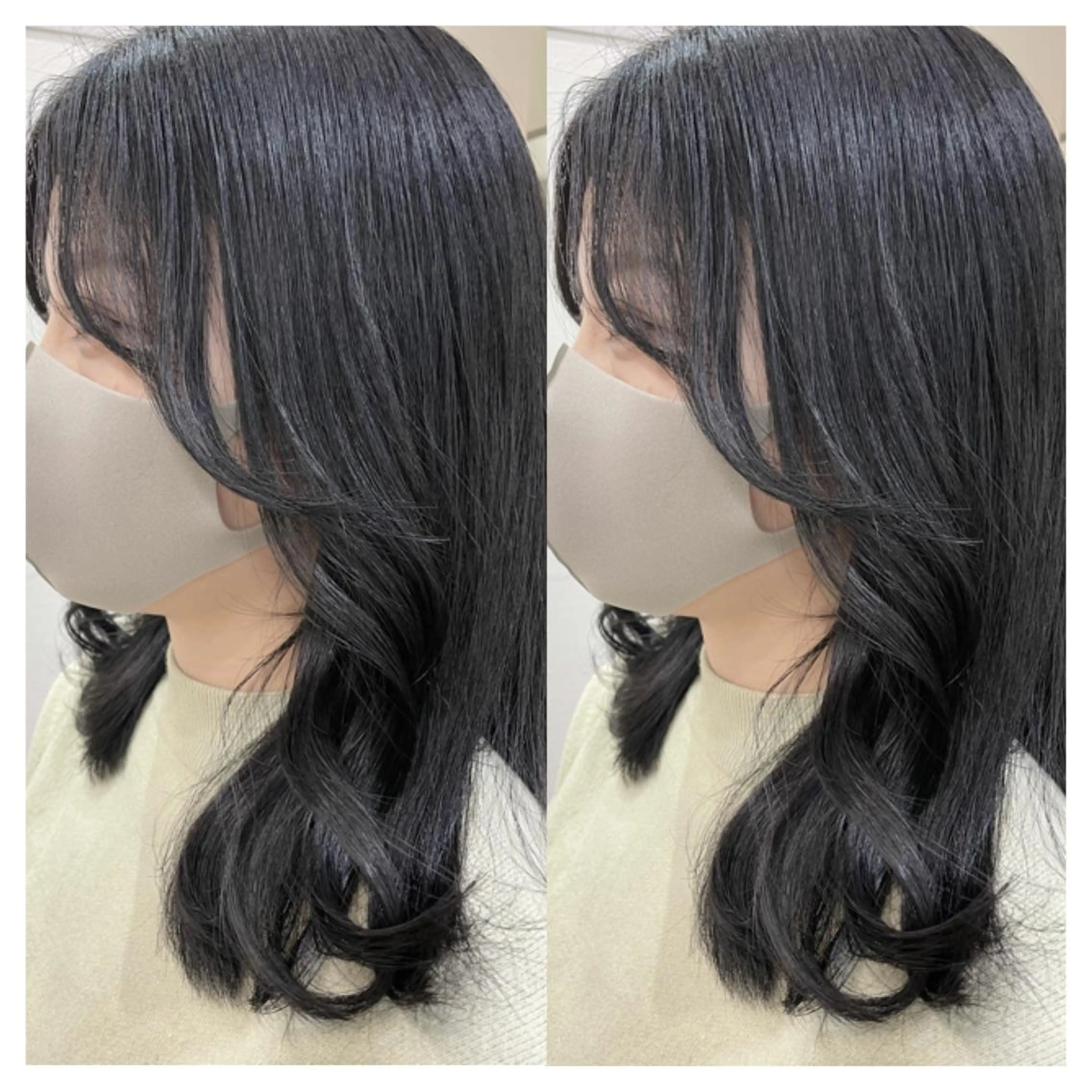 ミディアム カラー カット ヘアカラー トリートメント 村山 茉衣のヘアスタイル