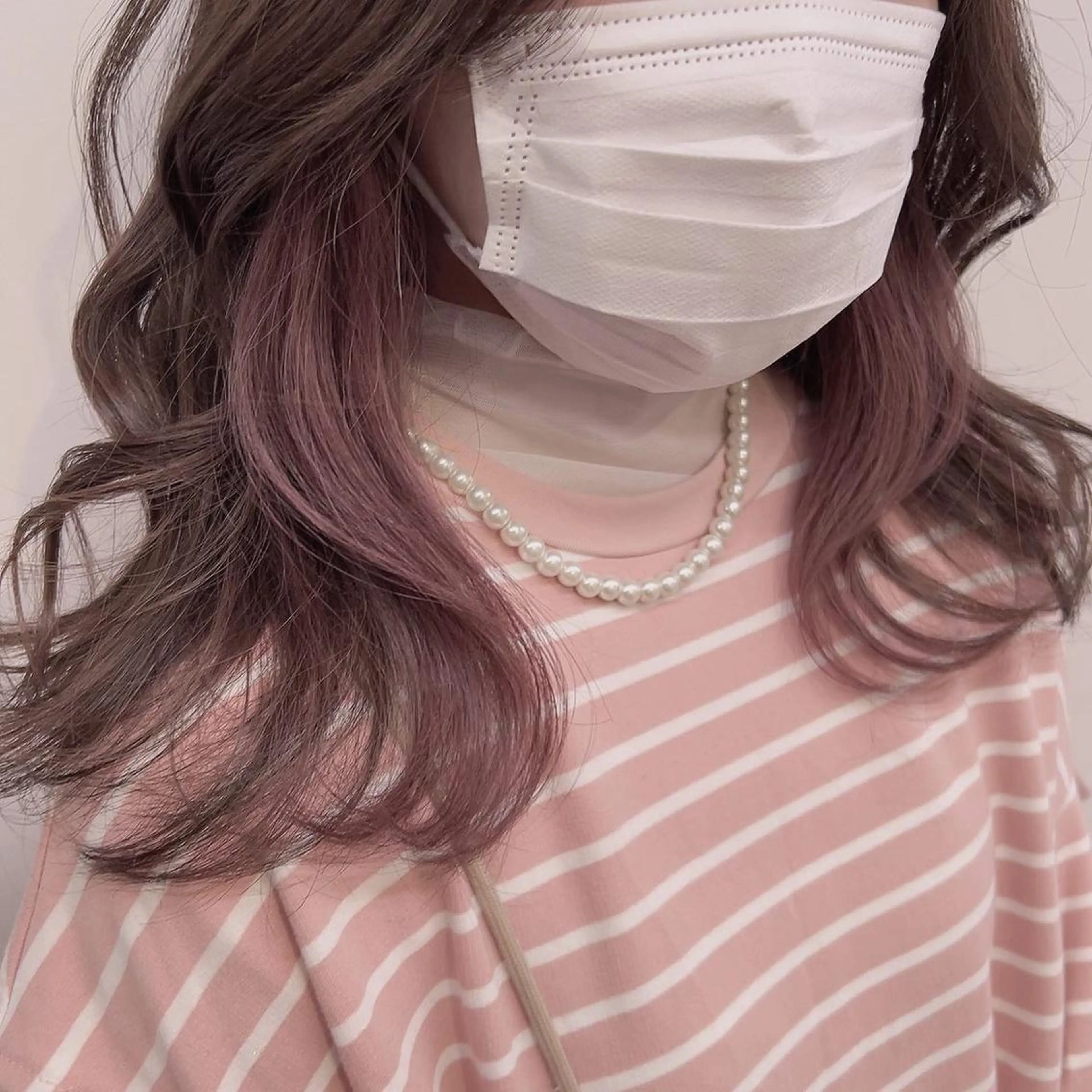 セミロング カラー ベージュカラー ブリーチ ピンクカラー ピンクベージュ ヘアカラー トリートメント ヘッドスパ ヘアセット 🥞ベージュ系カラー 【すずきりほ】🥞のヘアスタイル