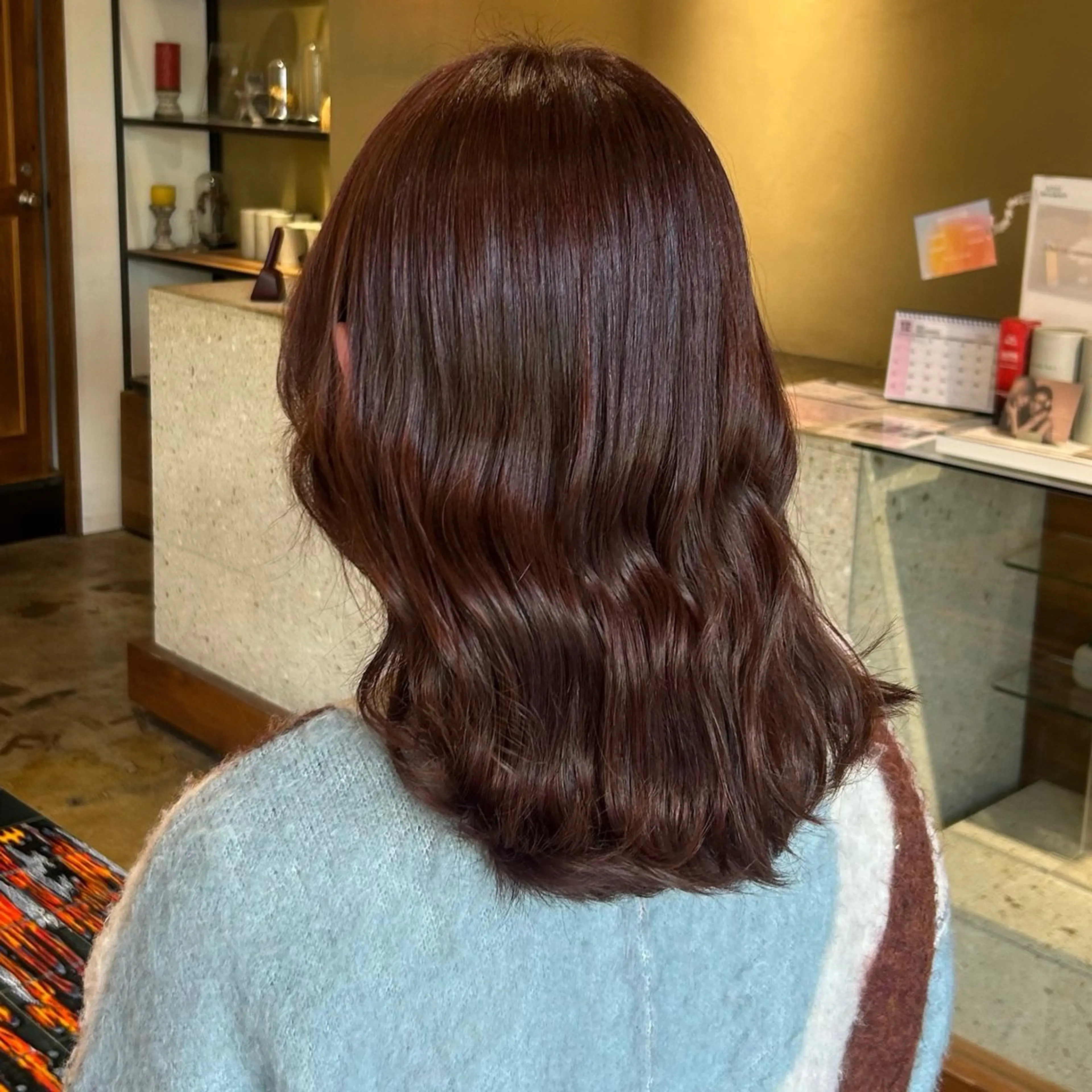 カラー カシス ヘアカラー トリートメント ココナ./ 艶っぽカラーのヘアスタイル