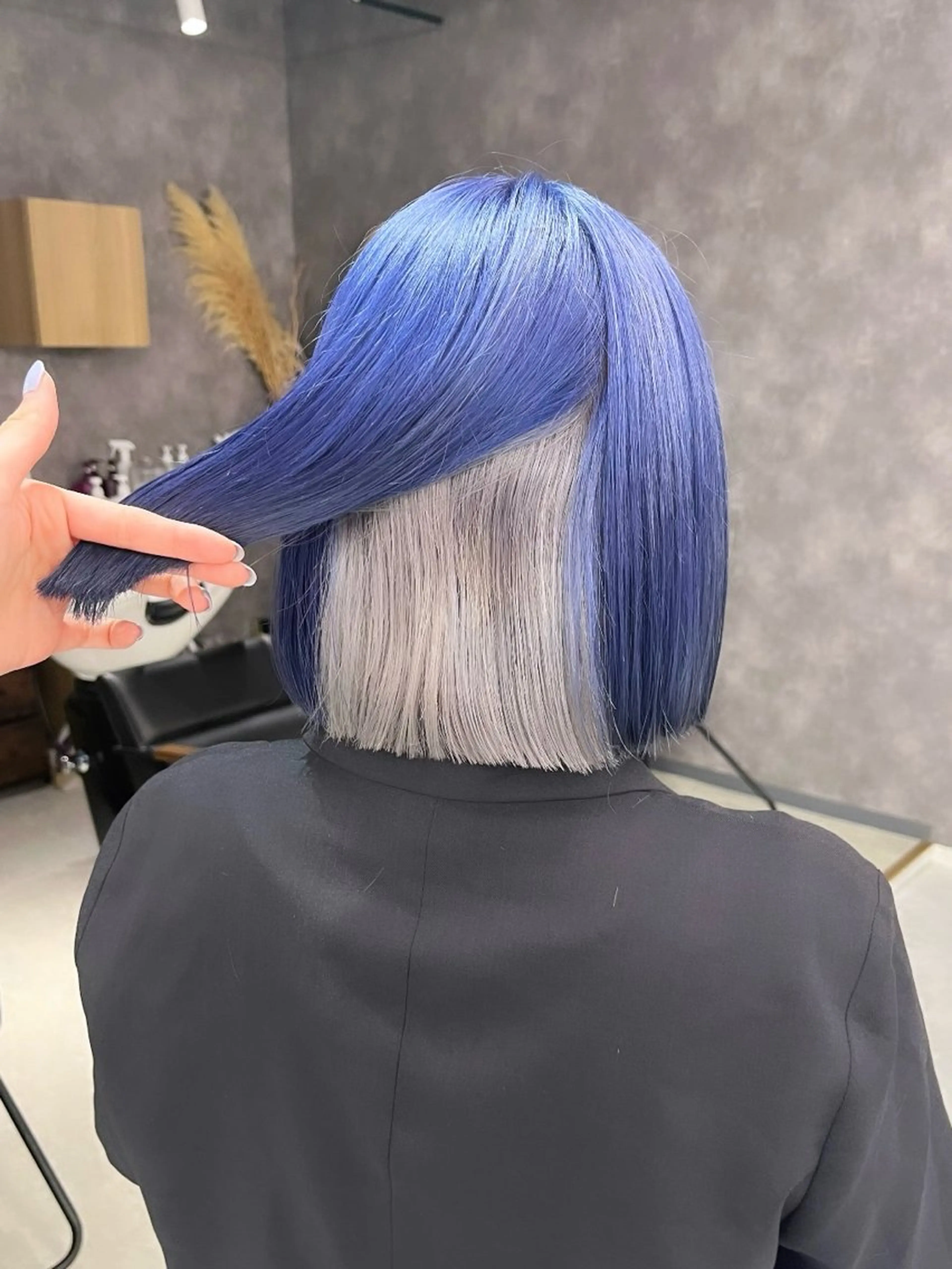 ショート カラー ブルーカラー ブルーラベンダー ラベンダーカラー シルバー 🐺ウルフ×ハイトー ン🖤Yukinoのヘアスタイル