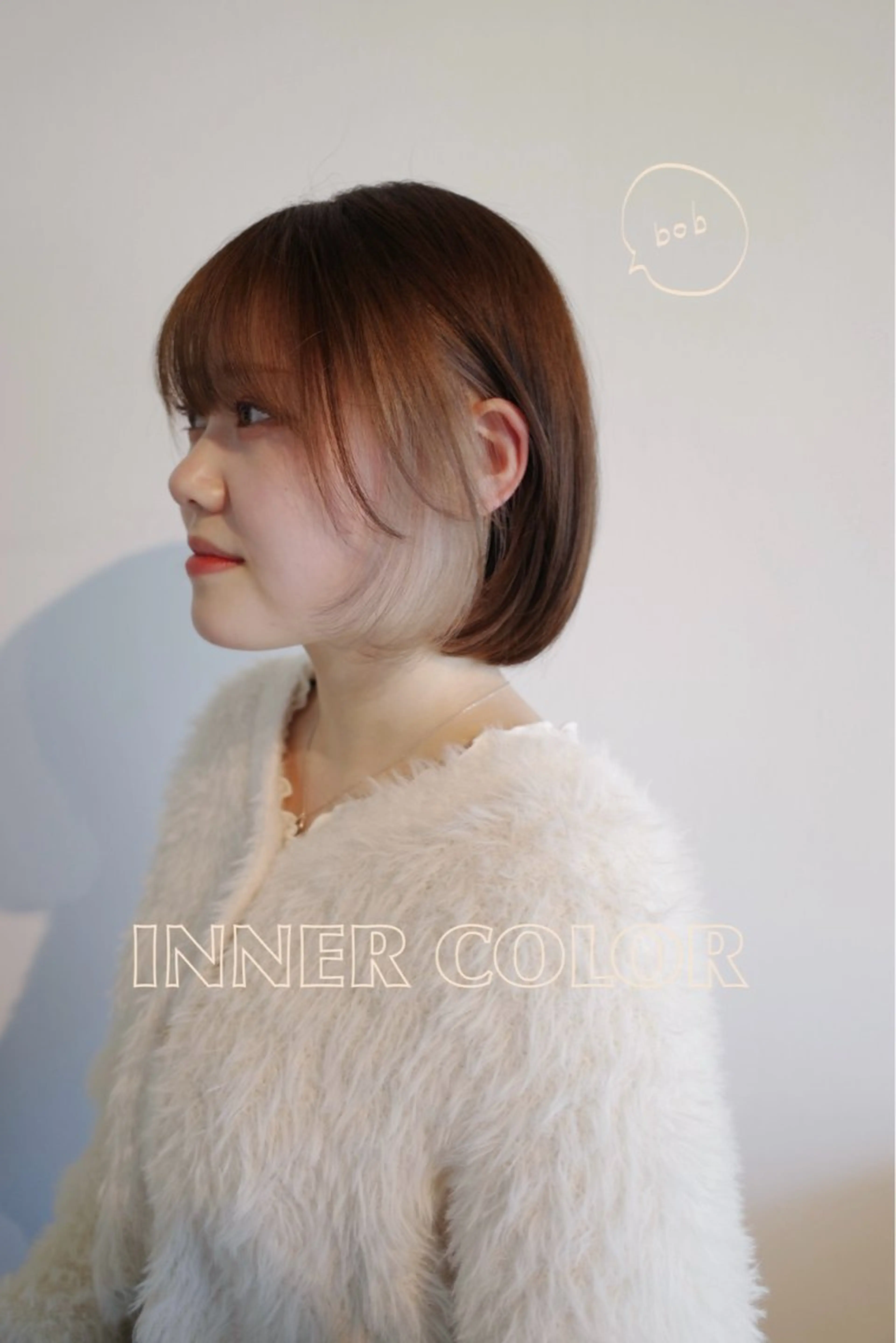 ミディアム カラー ベージュカラー 永縄 結花のヘアスタイル