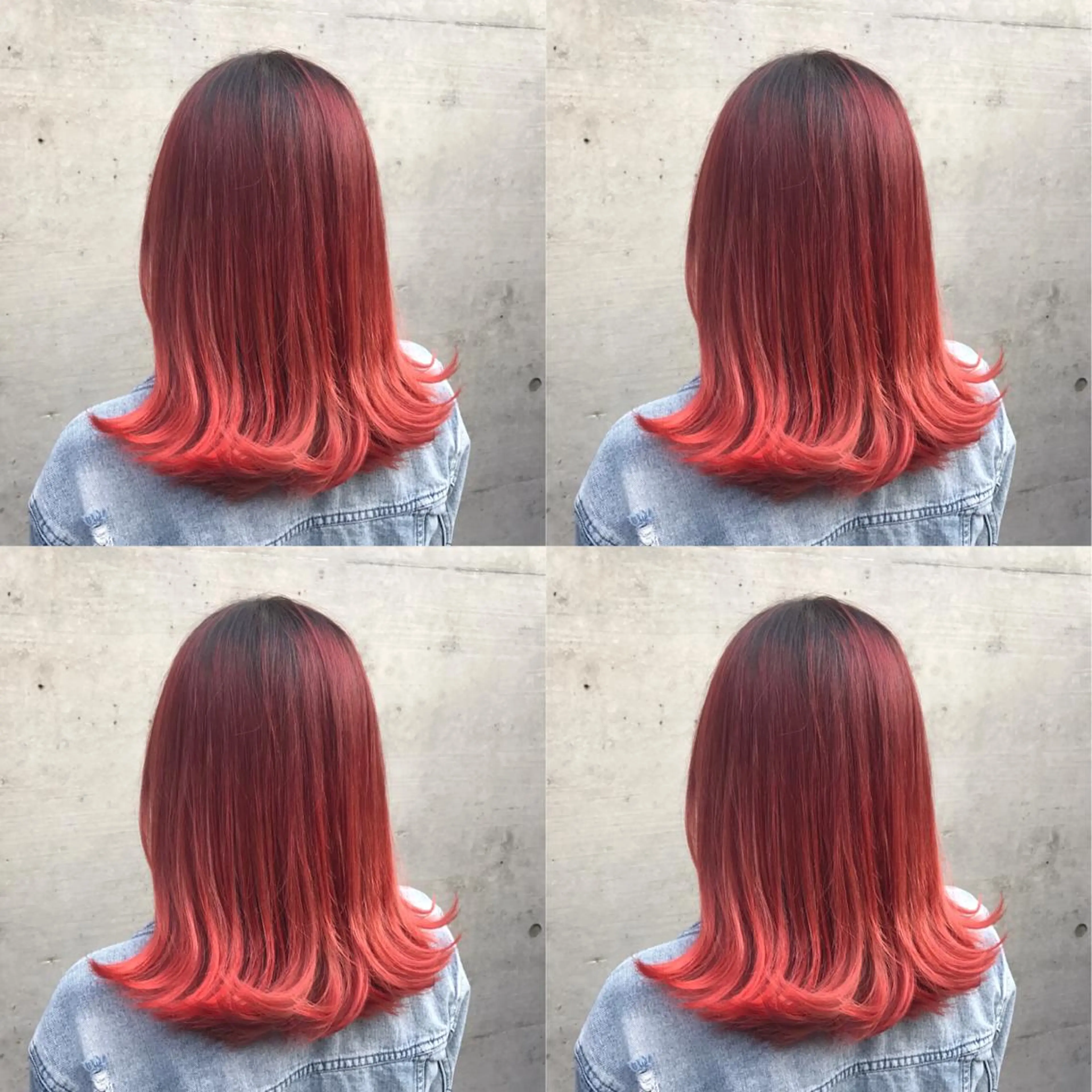 ミディアム カラー デザインカラー グラデーションカラー レッドカラー 透明感カラーが 得意です！NAOKIのヘアスタイル