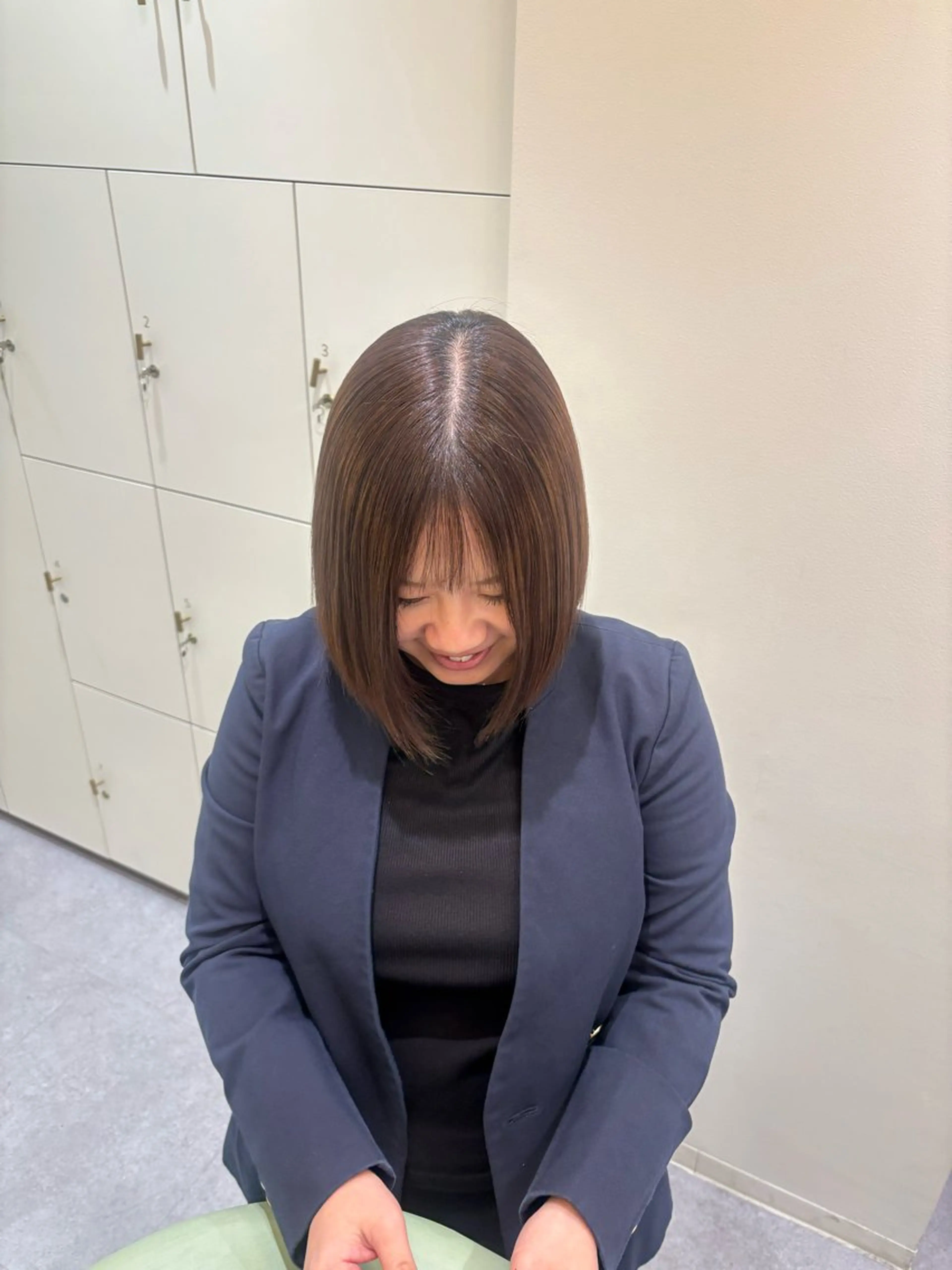 ショート ボブ 縮毛矯正 カット ヘアカラー トリートメント TinkerLip所属・レイヤーカット/暗髪 透明感カラーChieのヘアスタイル