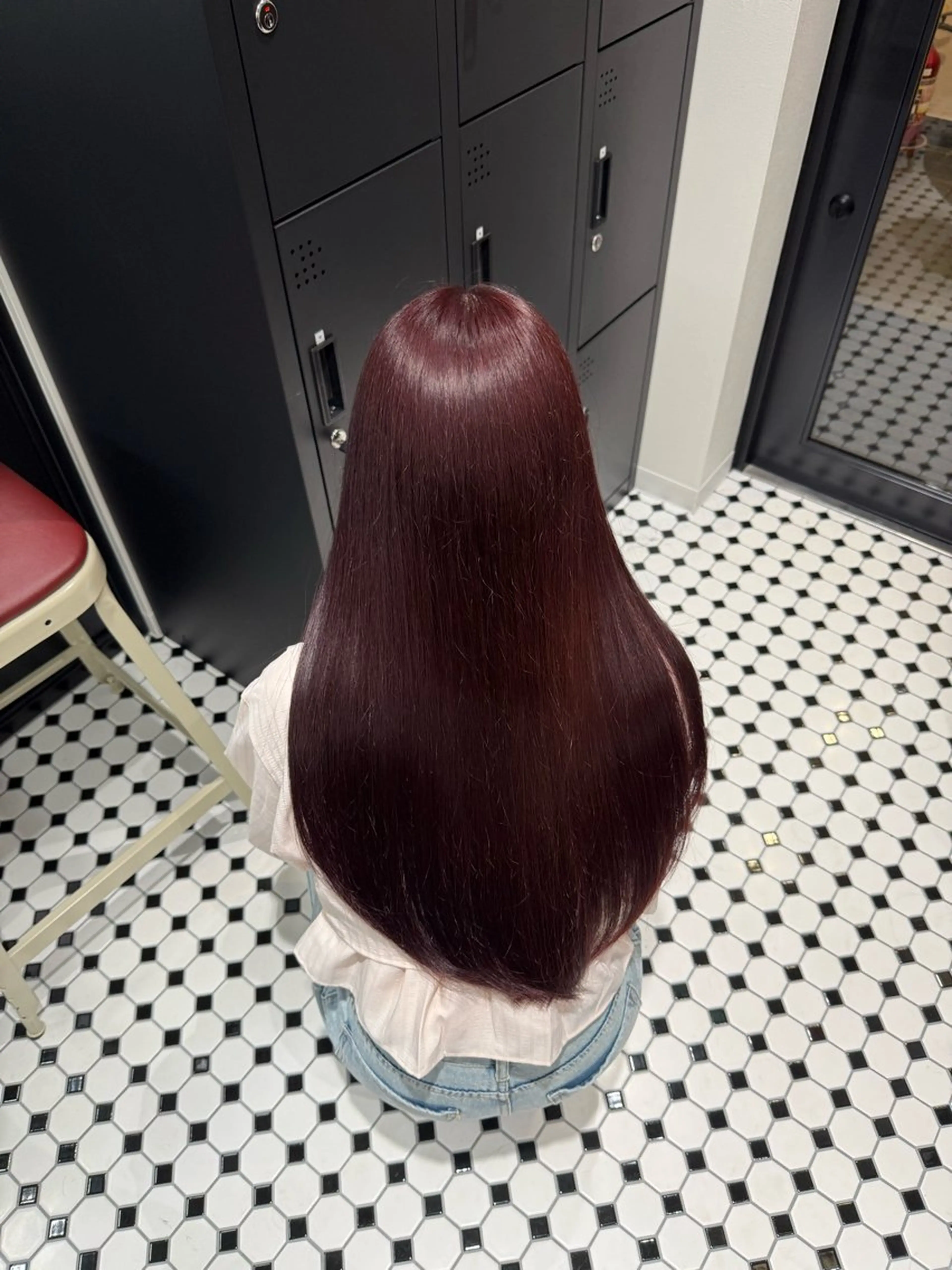 ロング カラー ヘアアレンジ ヘアカラー トリートメント ヘッドスパ 💗暖色特化ピンク/ 赤髪💗HARUNAのヘアスタイル