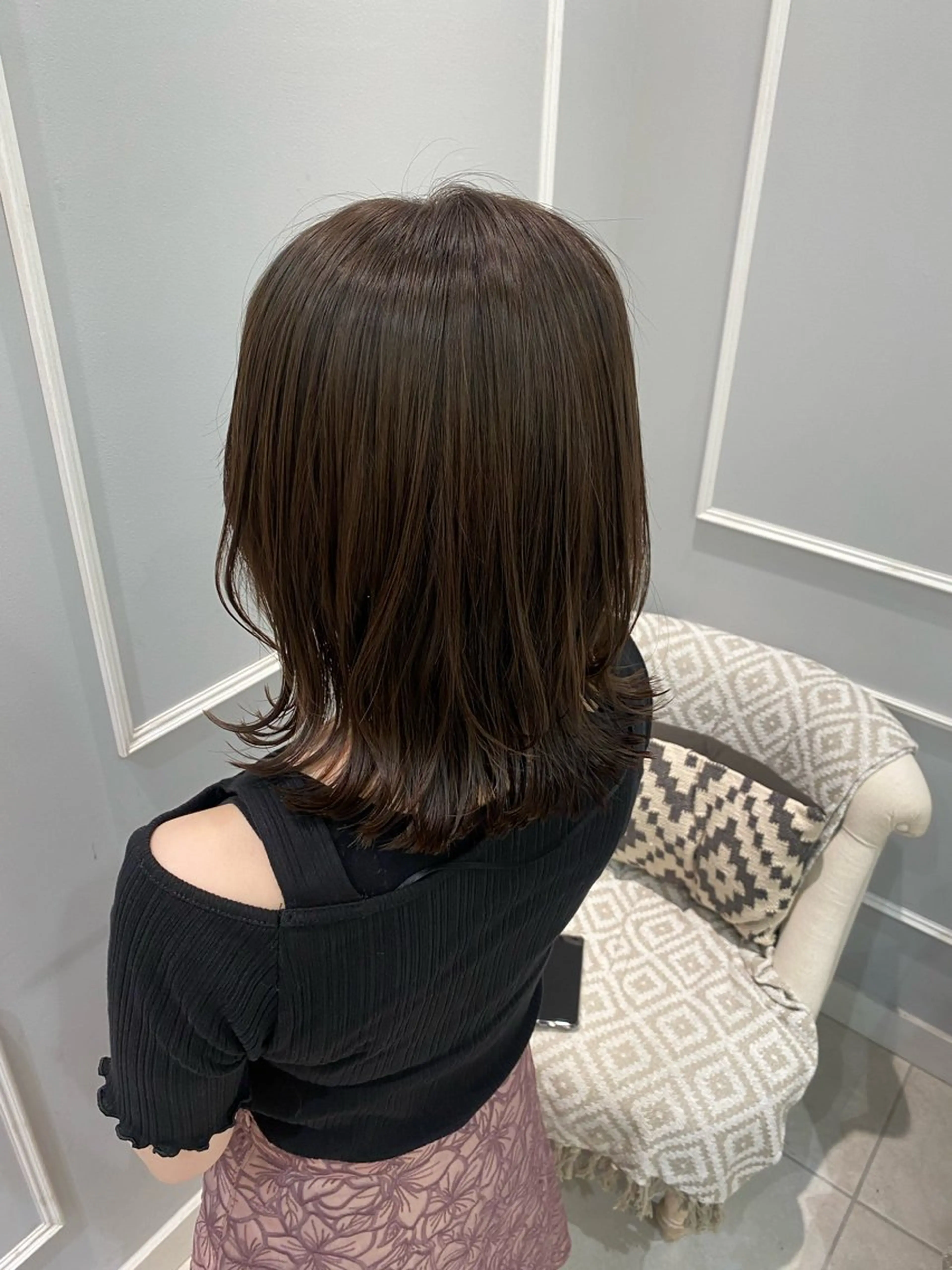 ミディアム ボブ くびれヘア 韓国ヘア🍒渡辺 咲🍒のヘアスタイル