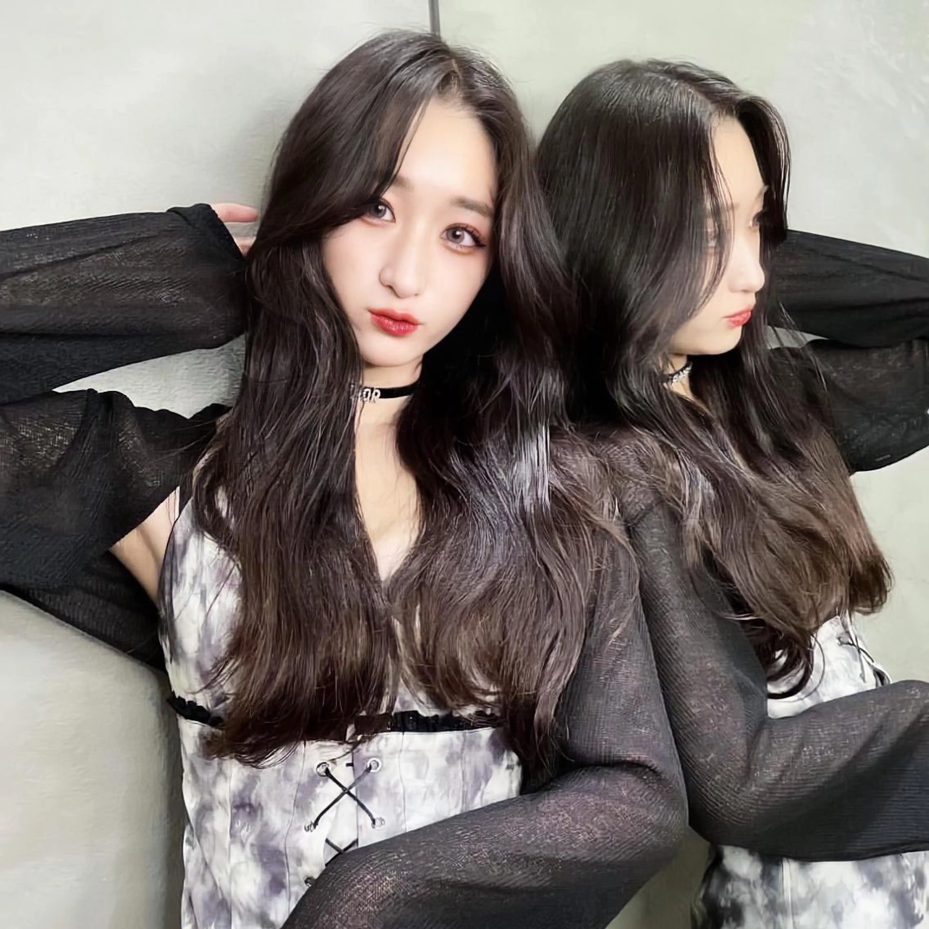 ロング カラー カット ブリーチなし透明感カ ラー×韓国ヘア♡ヒデのヘアスタイル