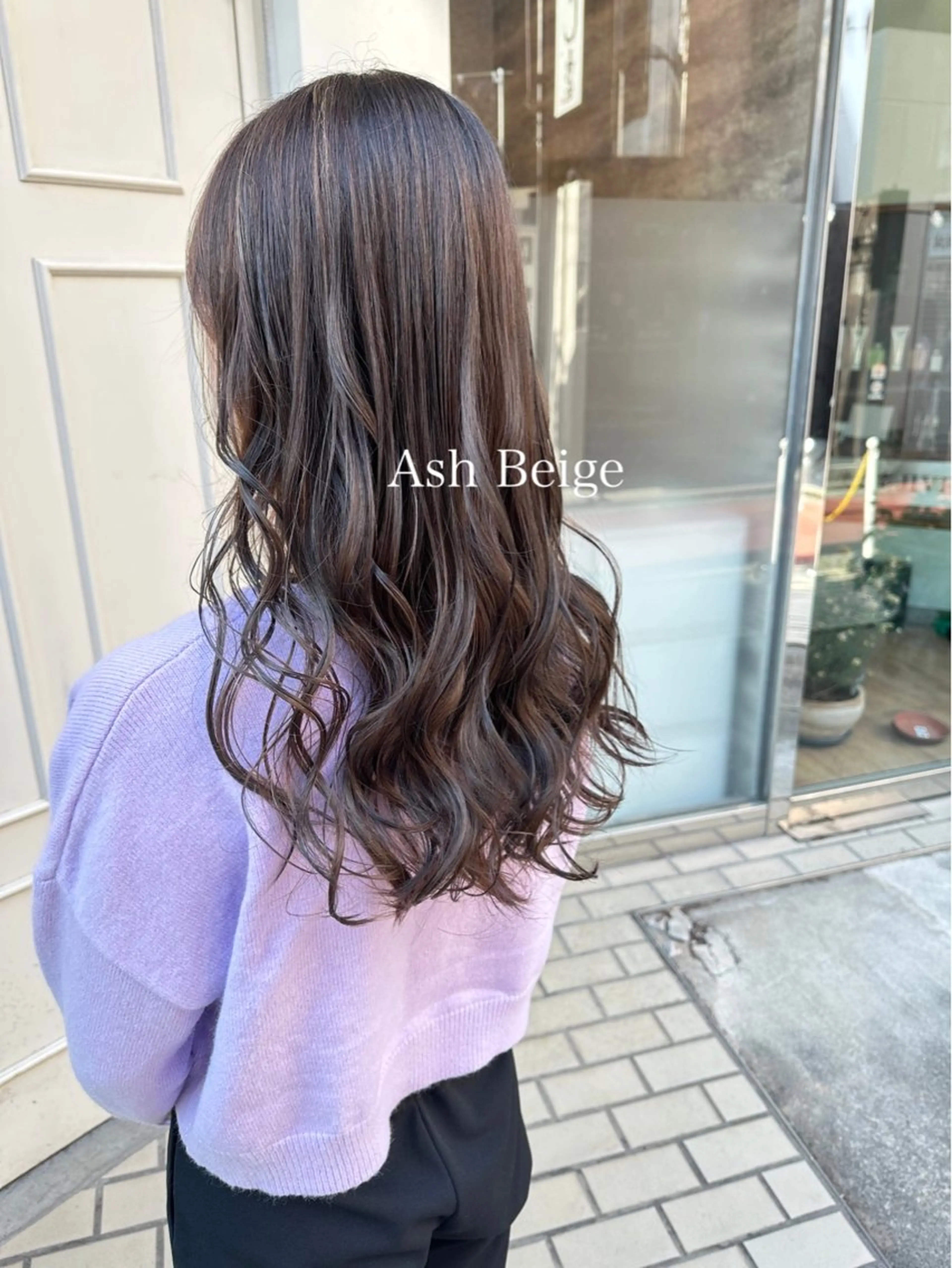 ロング カラー アッシュ ベージュカラー ブリーチ ブルーカラー ダブルカラー 💈Blanco💈 カラー&ケア🌈のヘアスタイル