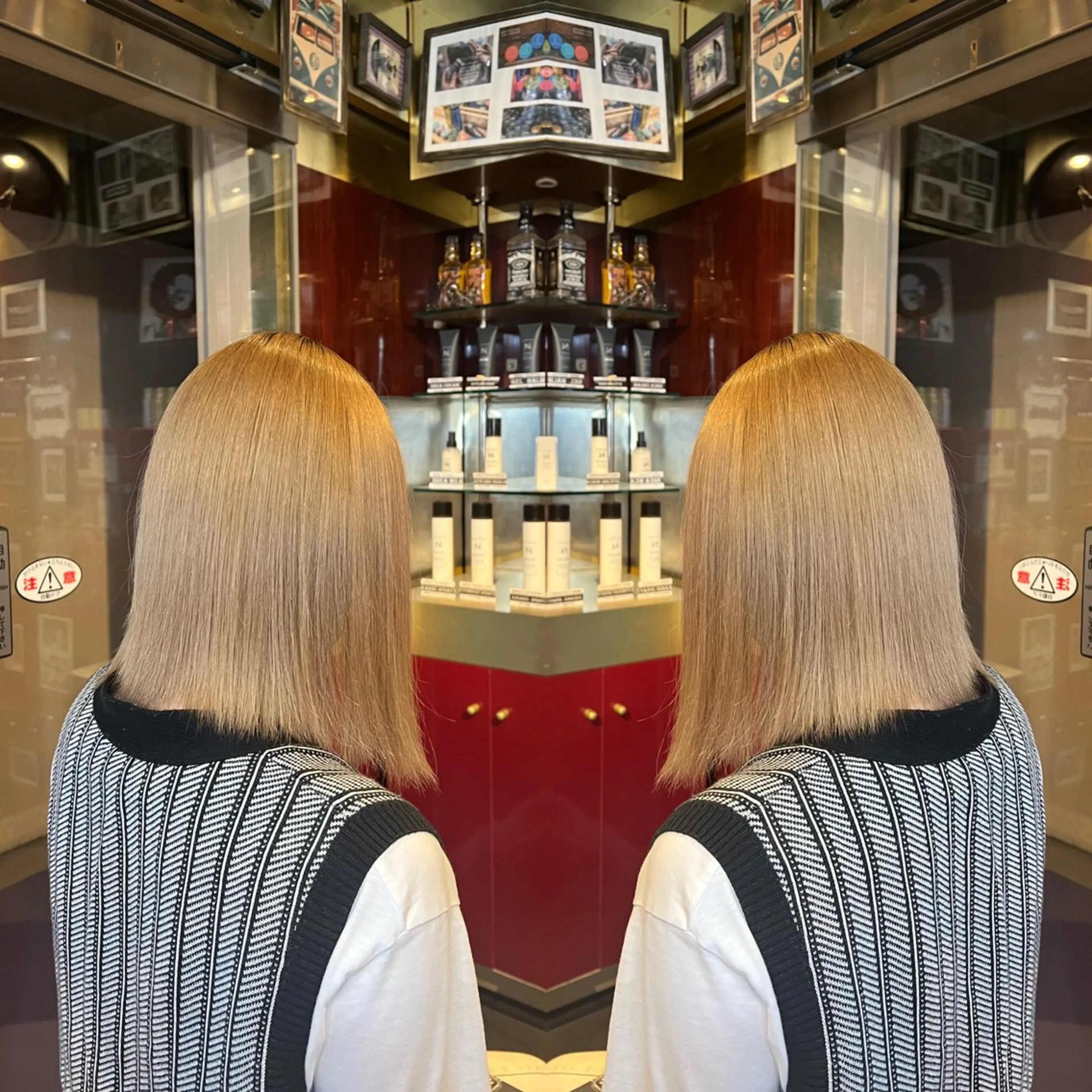 ミディアム カラー レイヤー/ボブ/ ミニボブ/AOIのヘアスタイル