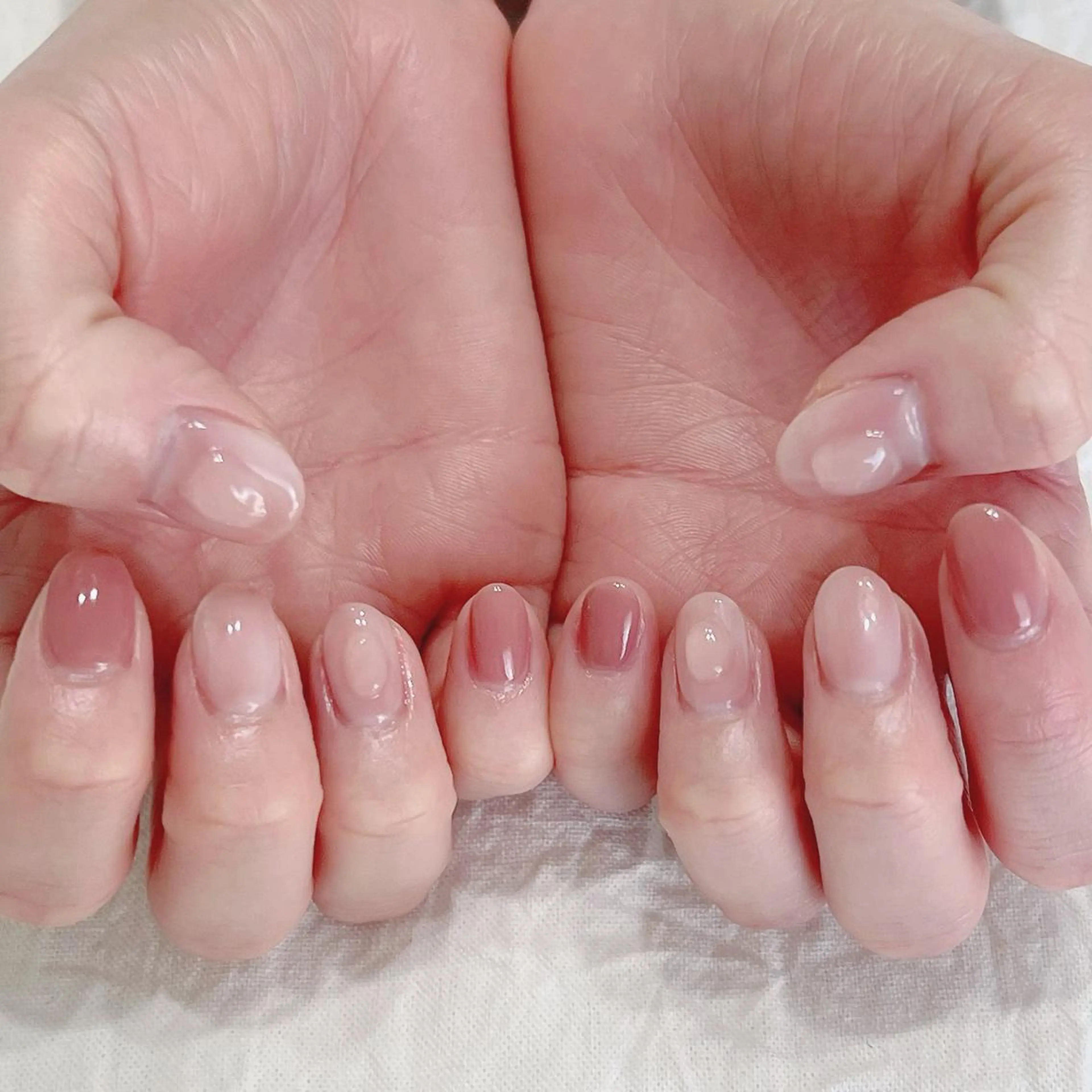 ネイル ニュアンスネイル ぷっくりネイル ハンドネイル peaberry nailのネイルデザイン